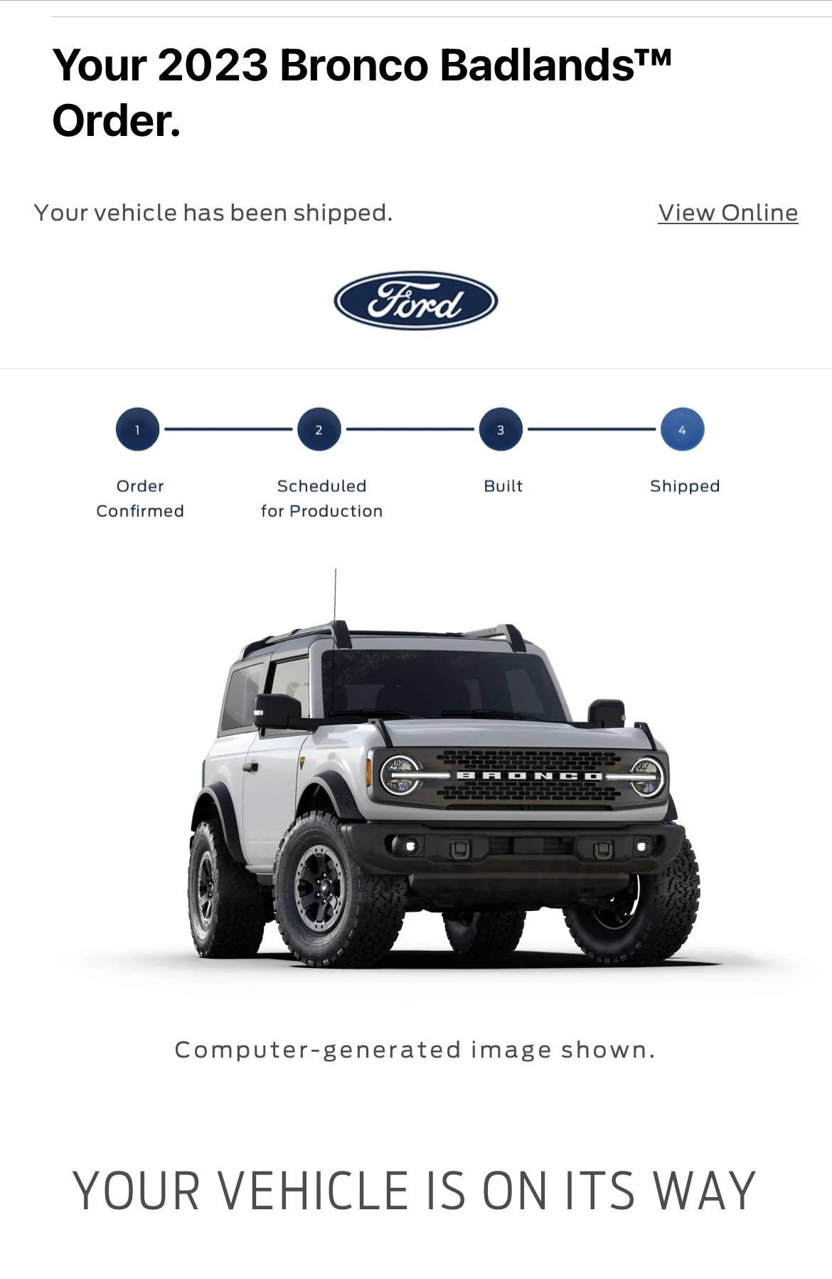 Ford Bronco 2/27/2023 Build Week - With Spreadsheet B590EB48-C33E-4E15-A5F4-7F48904CB7E9