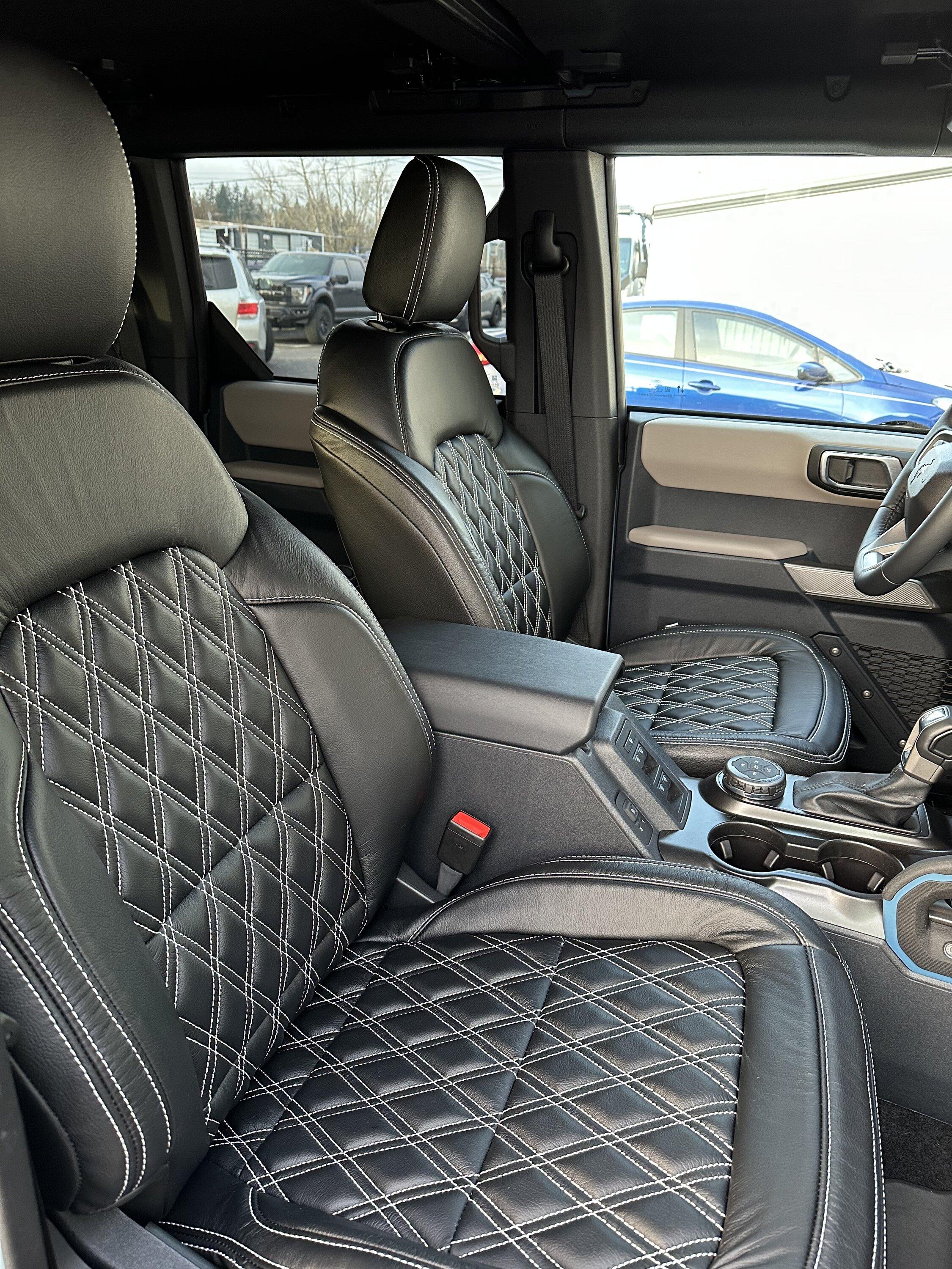 Ford Bronco New Seats Installed - Katzkin in Black with Fawn Stitching 84976D27-026F-48FD-97F7-A93974B38B58