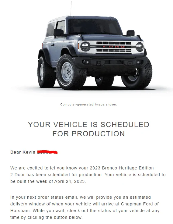 Ford Bronco 4/24/2023 Build Week 1677978249181