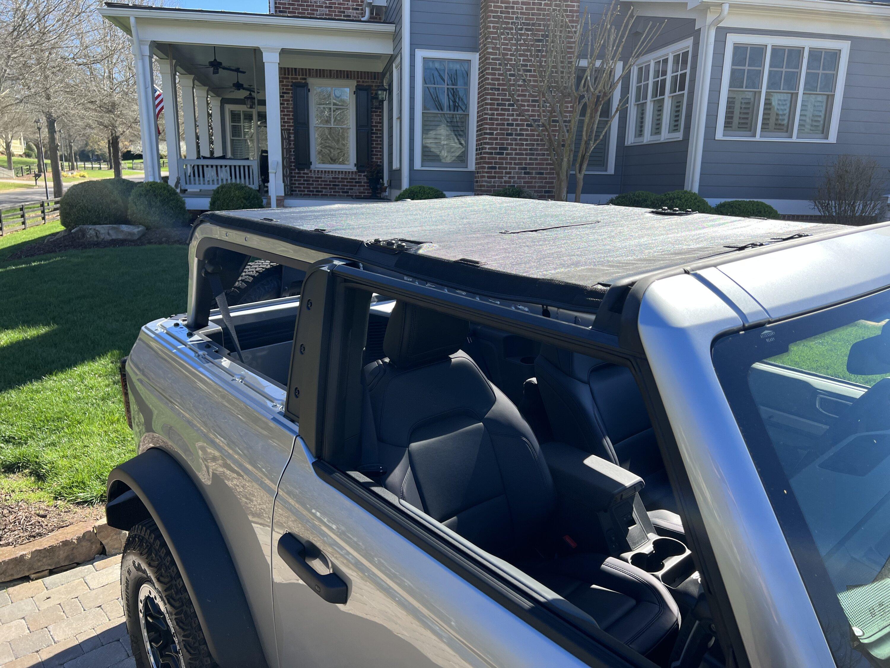 Ford Bronco JTop 2 door Bronco Sun Shade installed CA1B7676-C7CA-420F-9C38-CA82FC078B5F