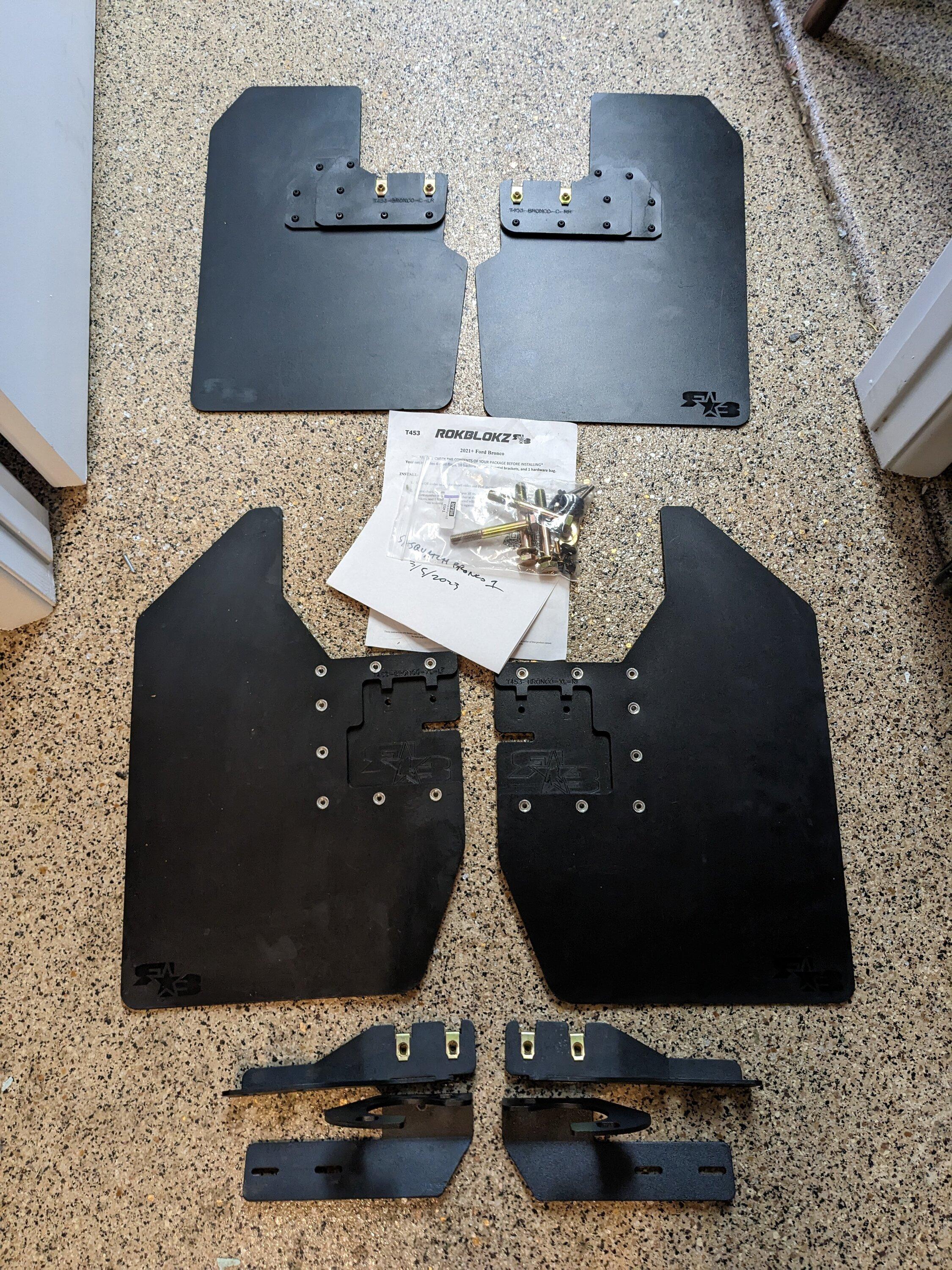 Ford Bronco XL Rokblokz Mud Flaps Full Kit - $335 PXL_20230305_173917902