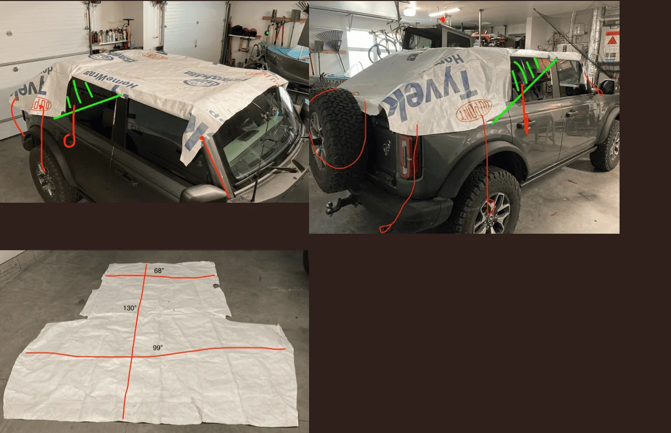 Ford Bronco Quick Solid (NON-Mesh) Bimini/Bikini Cover ? 1678118263149