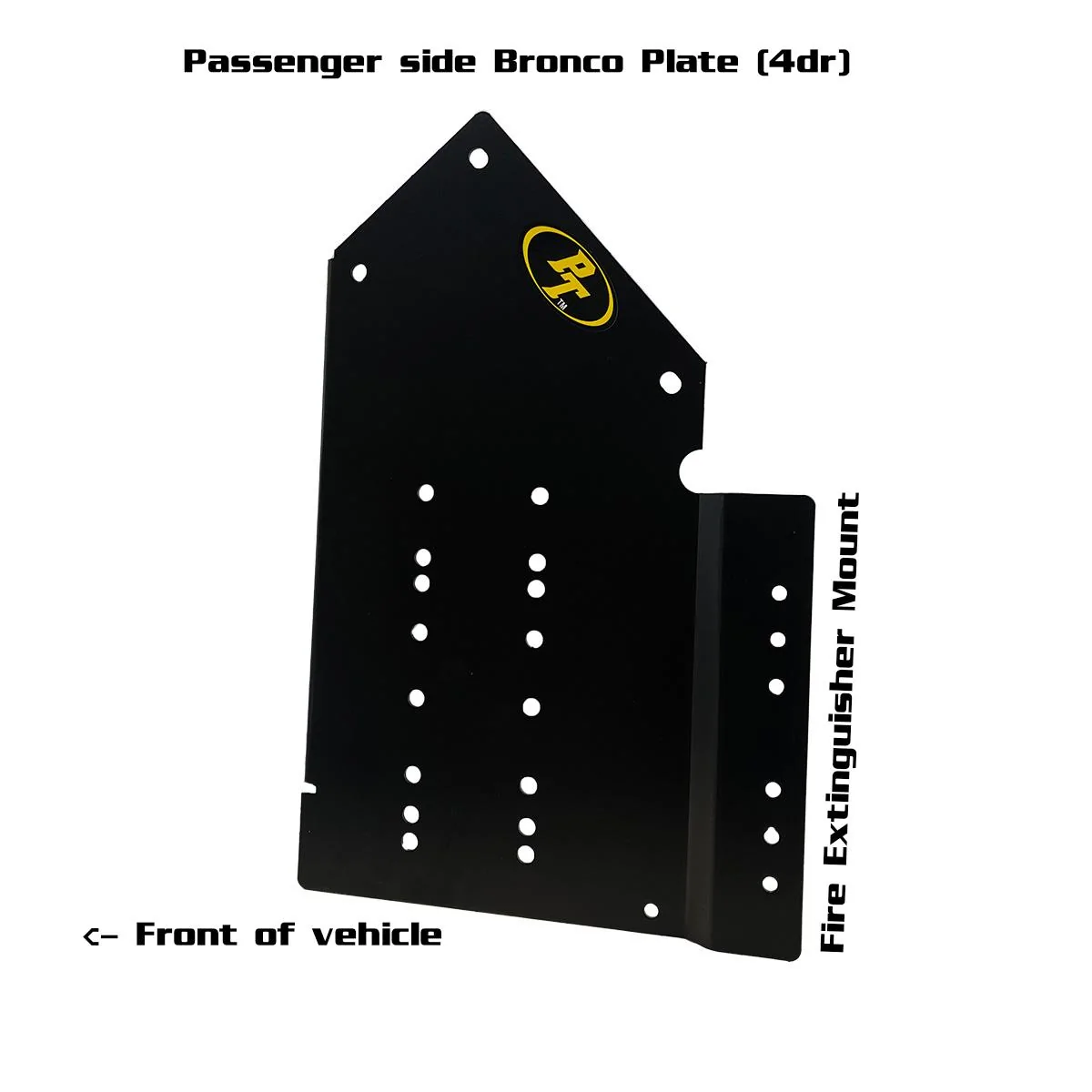 Ford Bronco New part: Mount for Power Tanks, propane tanks, fire extinguisher bracket BKT-2210-P-with-labels