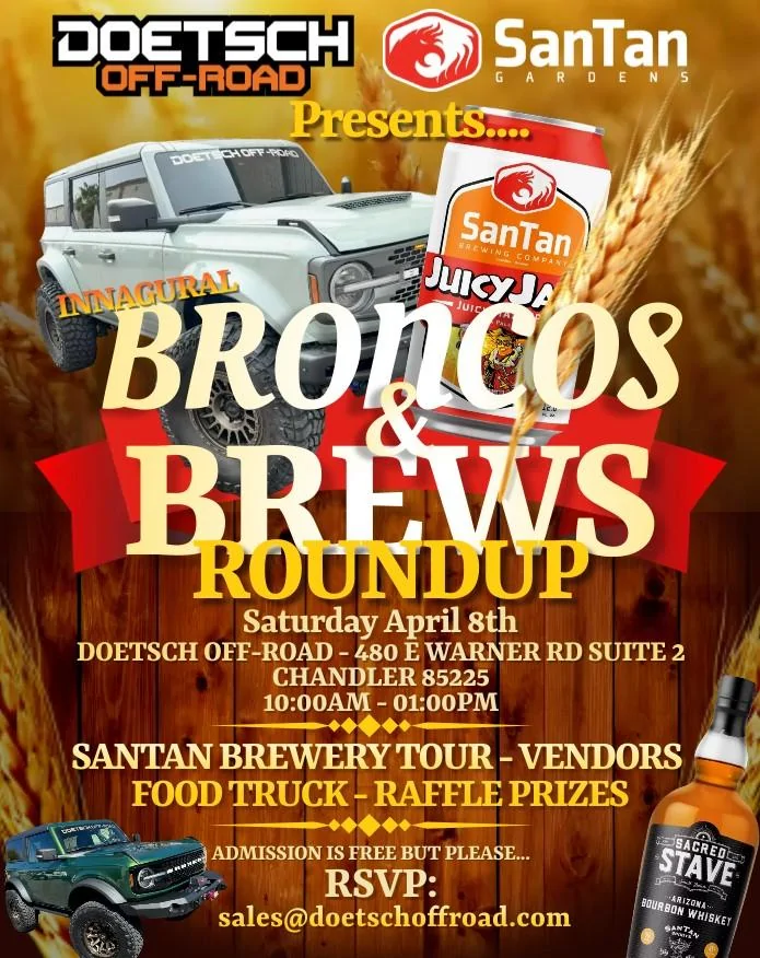 Ford Bronco Arizona roll call! Broncos_Brews Flyer Apr2023