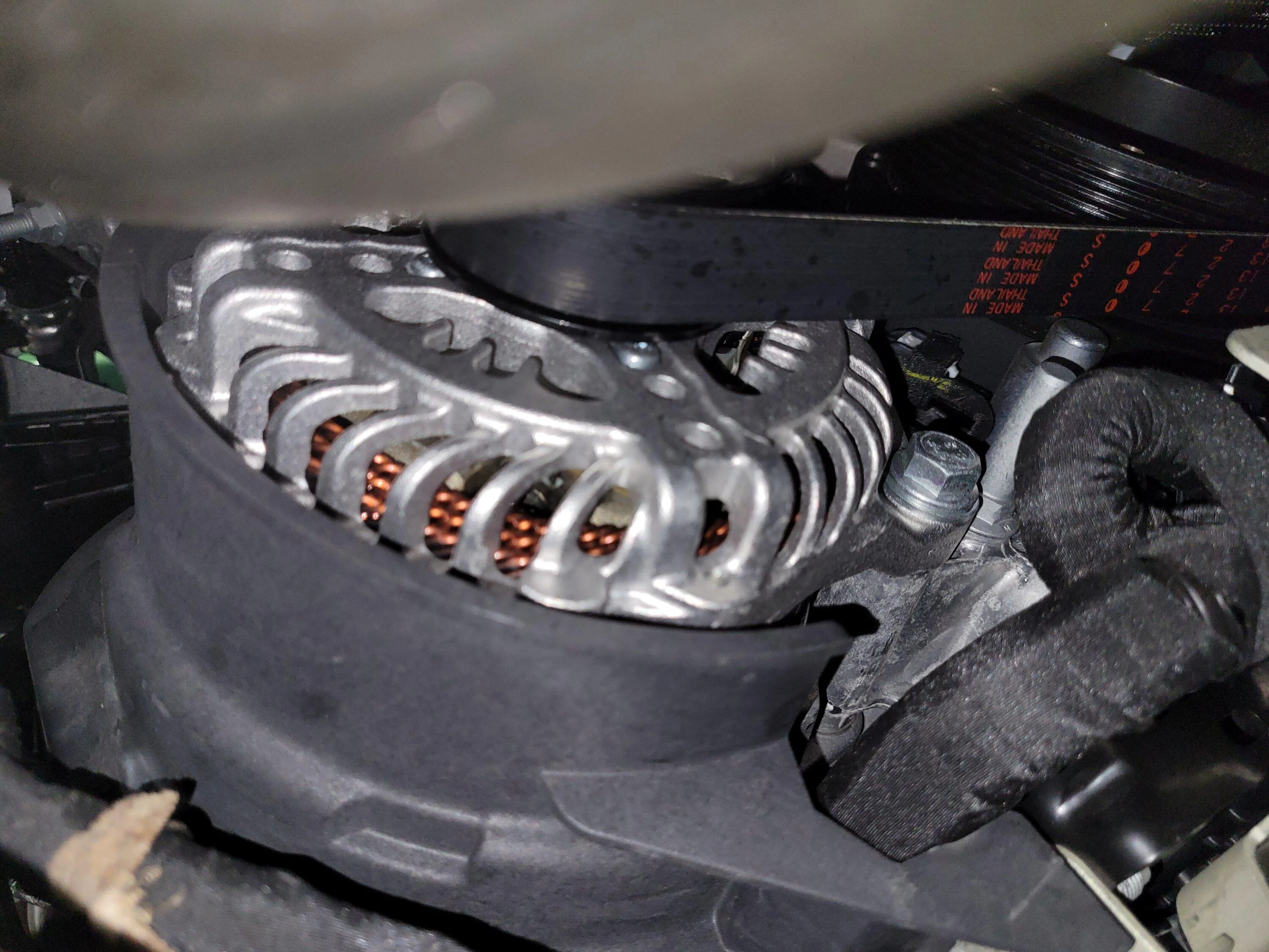 Ford Bronco Muddy water fording alternator issue fix: TSB 22-2392 -- Mud Accumulation in Generator 20230312_155912
