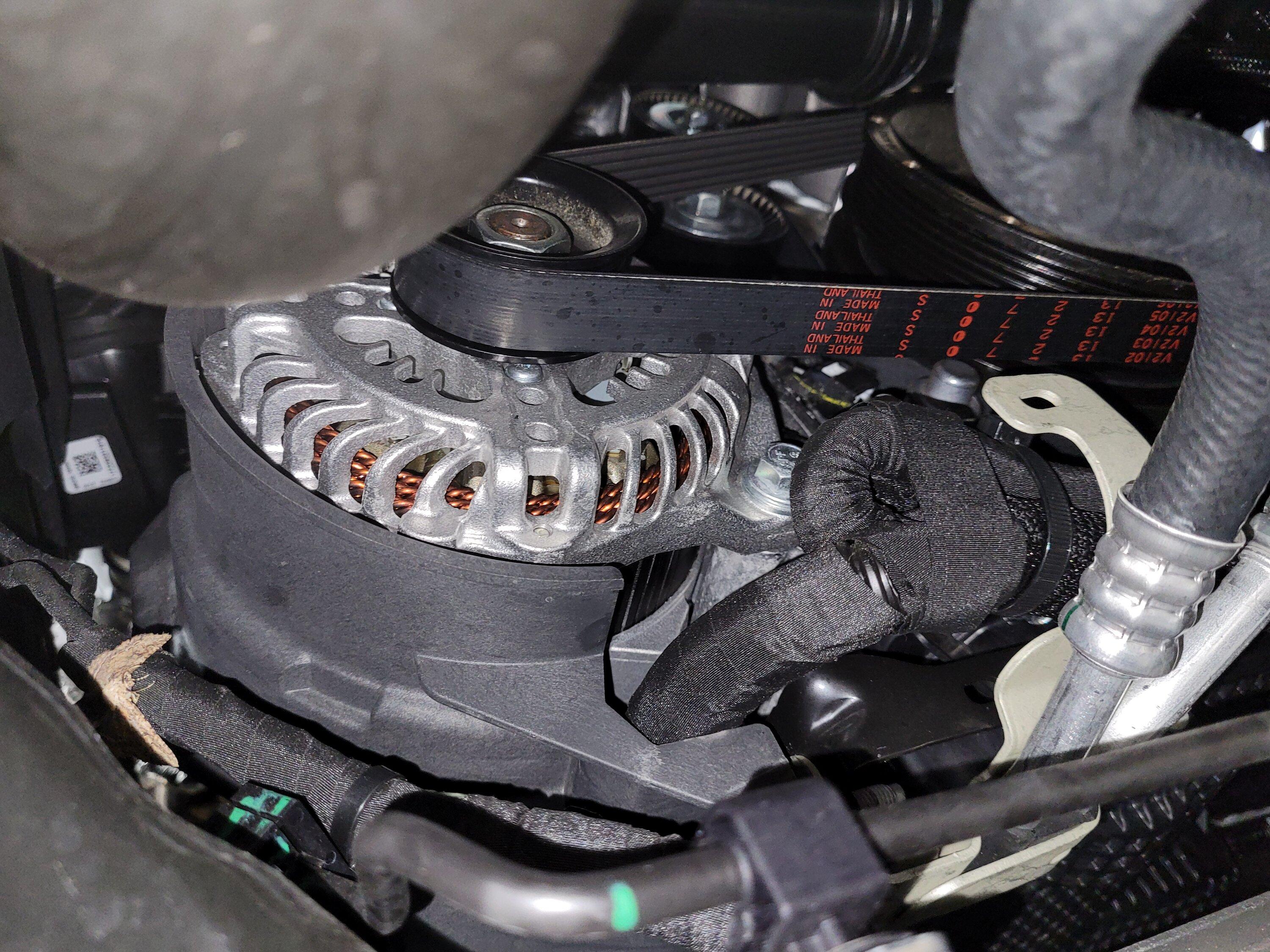 Ford Bronco Muddy water fording alternator issue fix: TSB 22-2392 -- Mud Accumulation in Generator 20230312_155905