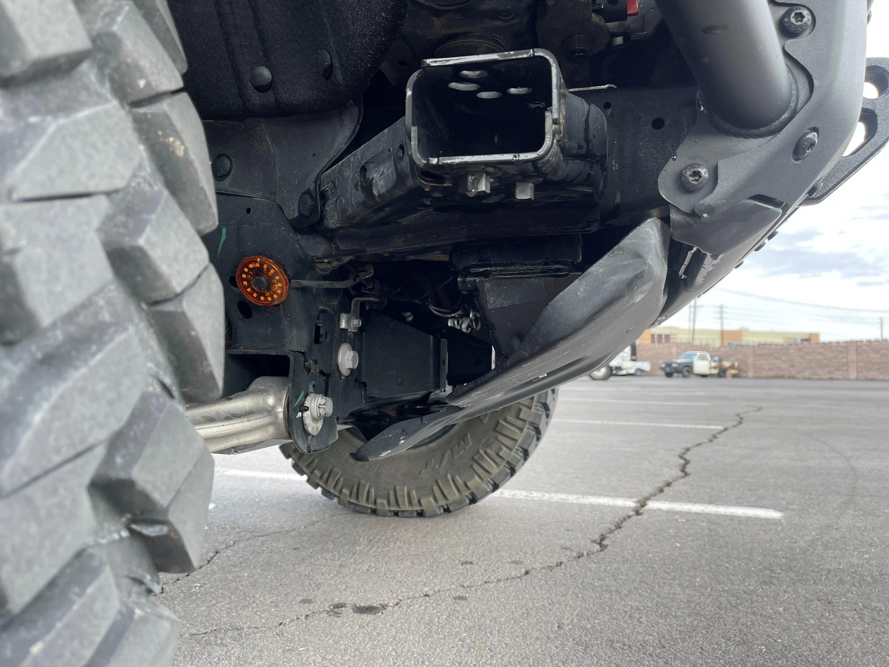 Ford Bronco LOBO Off-Road HNT Aluminum Front Skid Plate vs. Factory Front Skid 1212