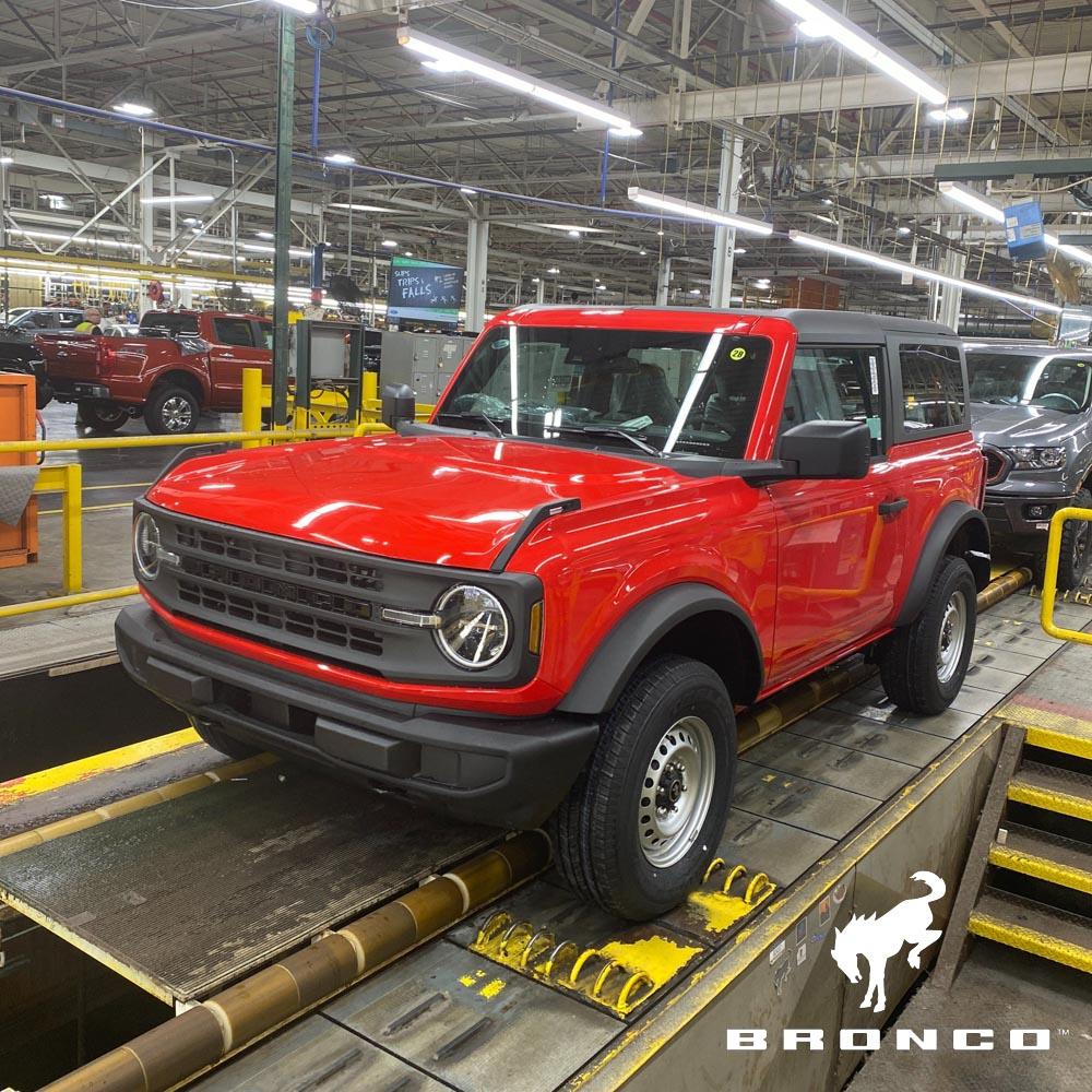 Ford Bronco 2/27/2023 Build Week - With Spreadsheet Base Bronco Assembly Line Photo
