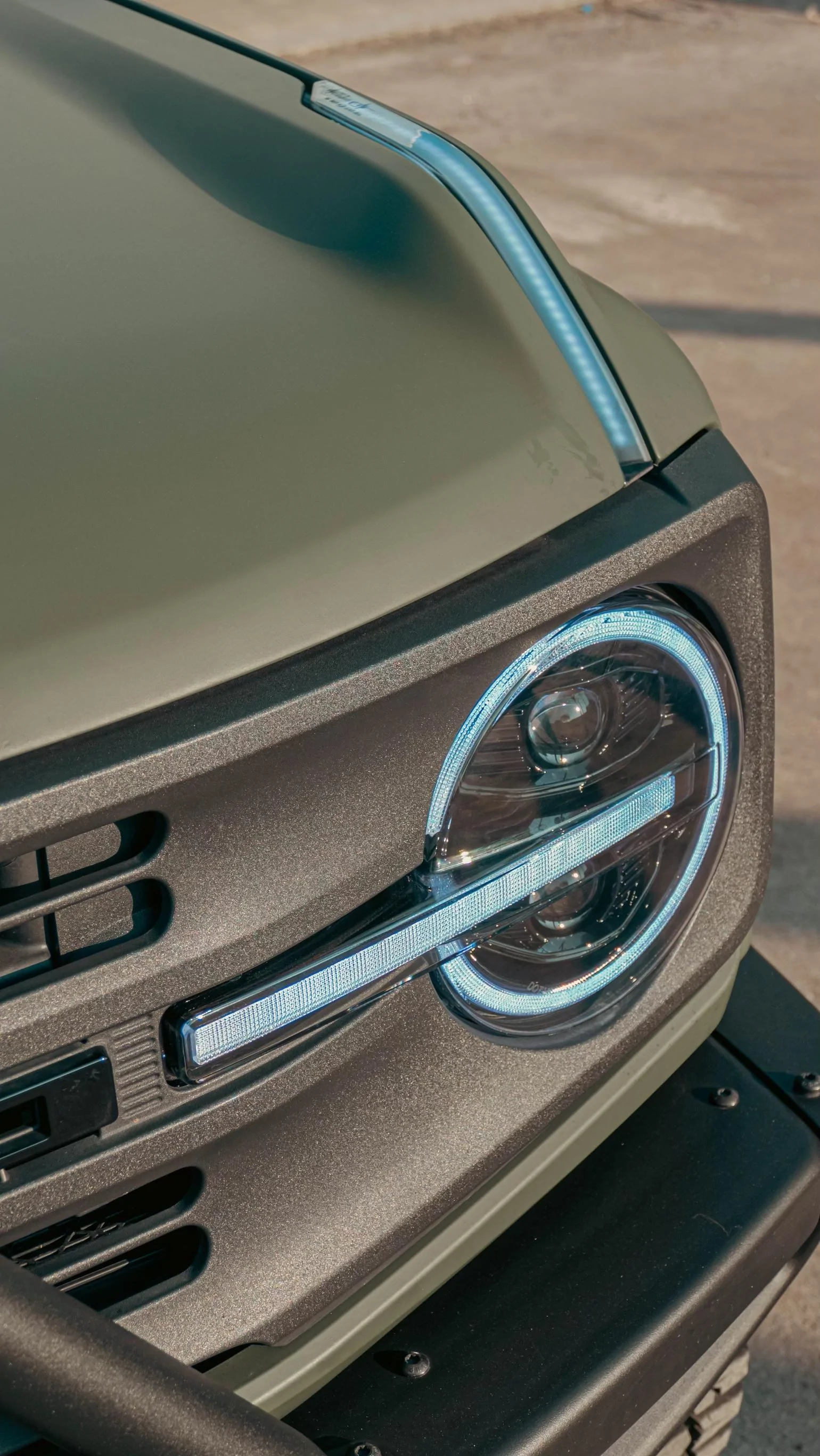 Ford Bronco ADV Fiberglass Fenders and Ram Air Hood Installed on Matte Olive Basesquatch ACBD98F6-5681-4C6D-BC71-6C5F6A18C6A1
