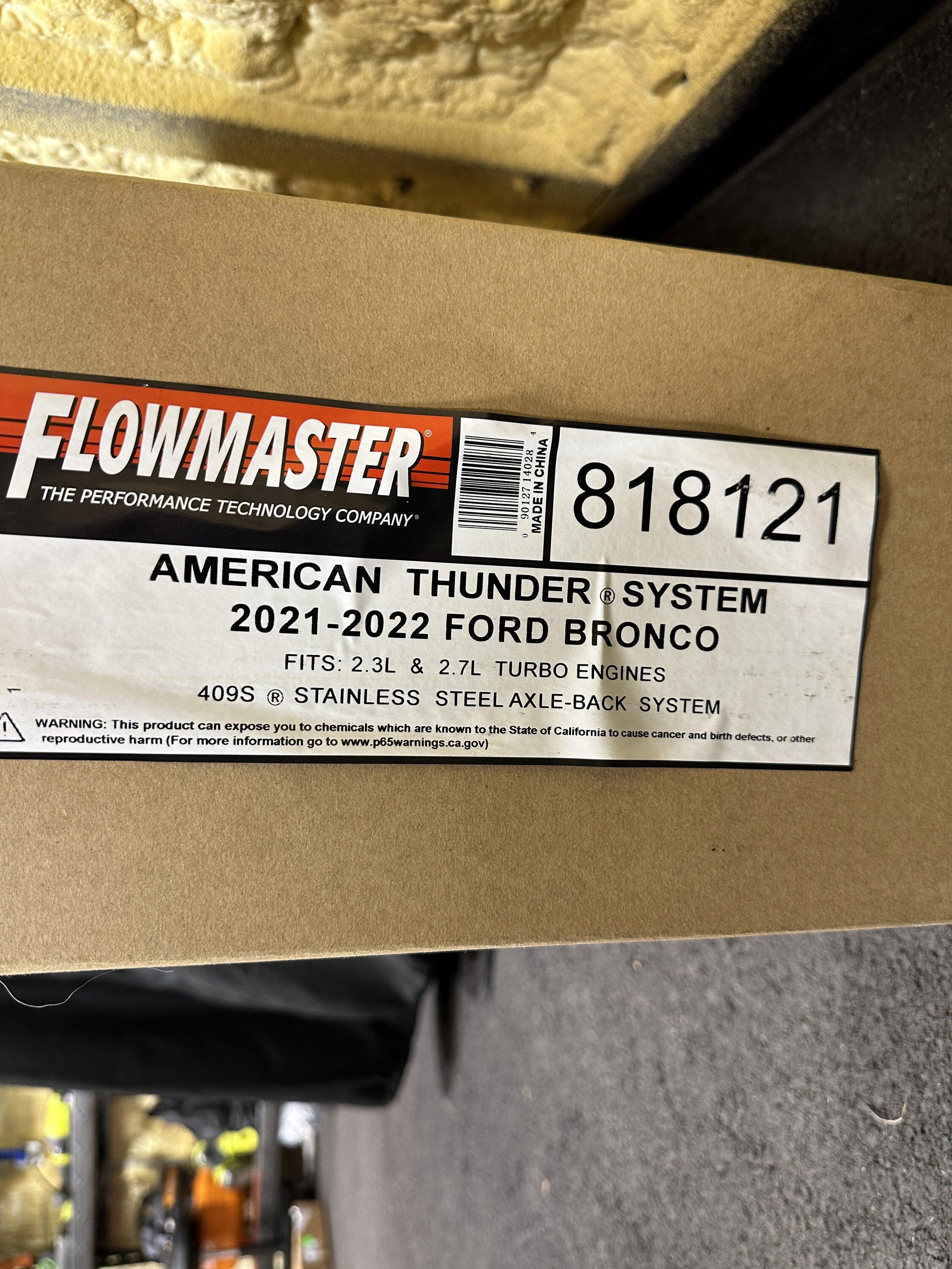 Ford Bronco Used Flowmaster American Thunder Exhaust IMG_6786.JPG