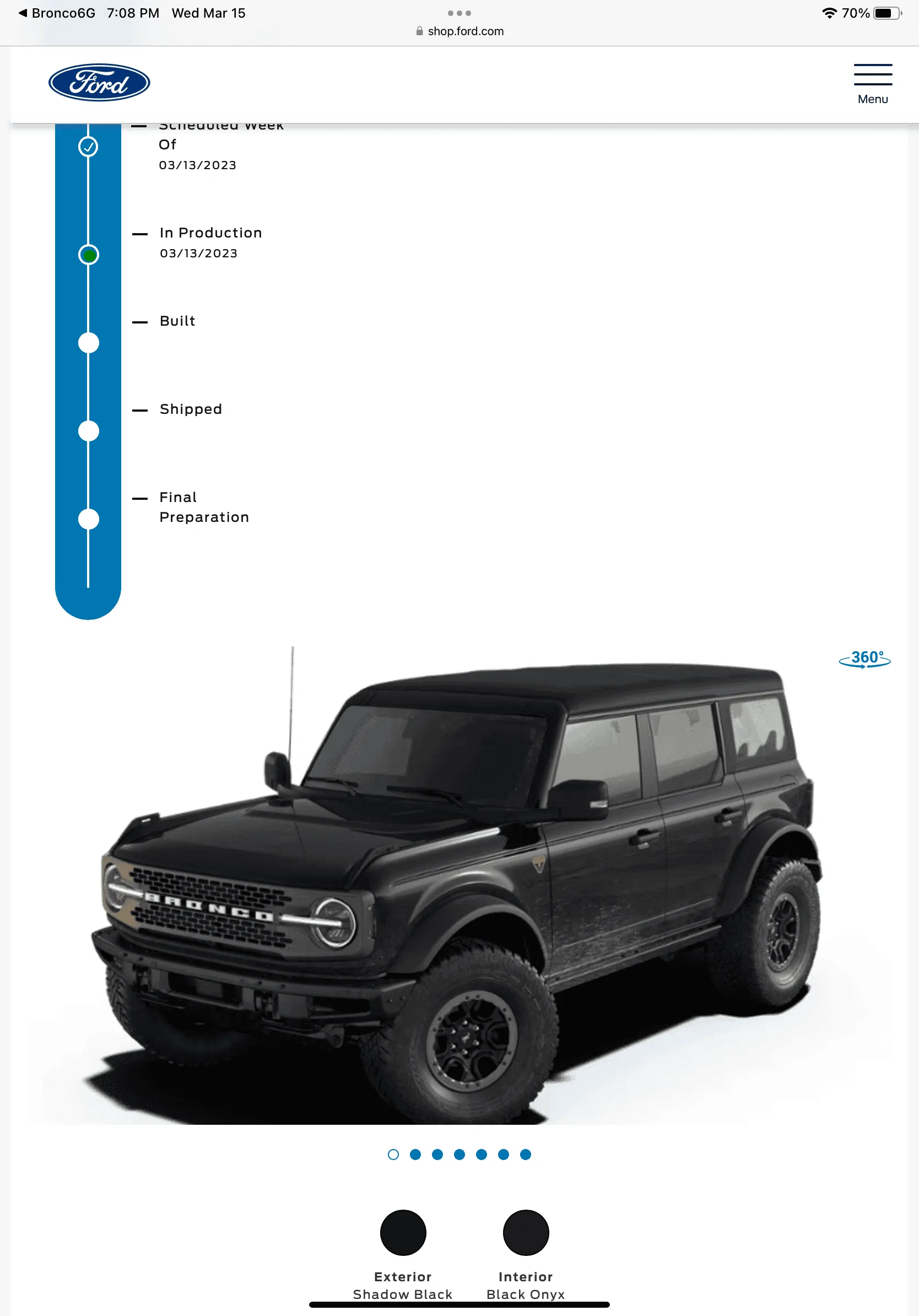 Ford Bronco 03/13/2023 Build Week 393DEE96-8890-4378-8384-120C6111593A