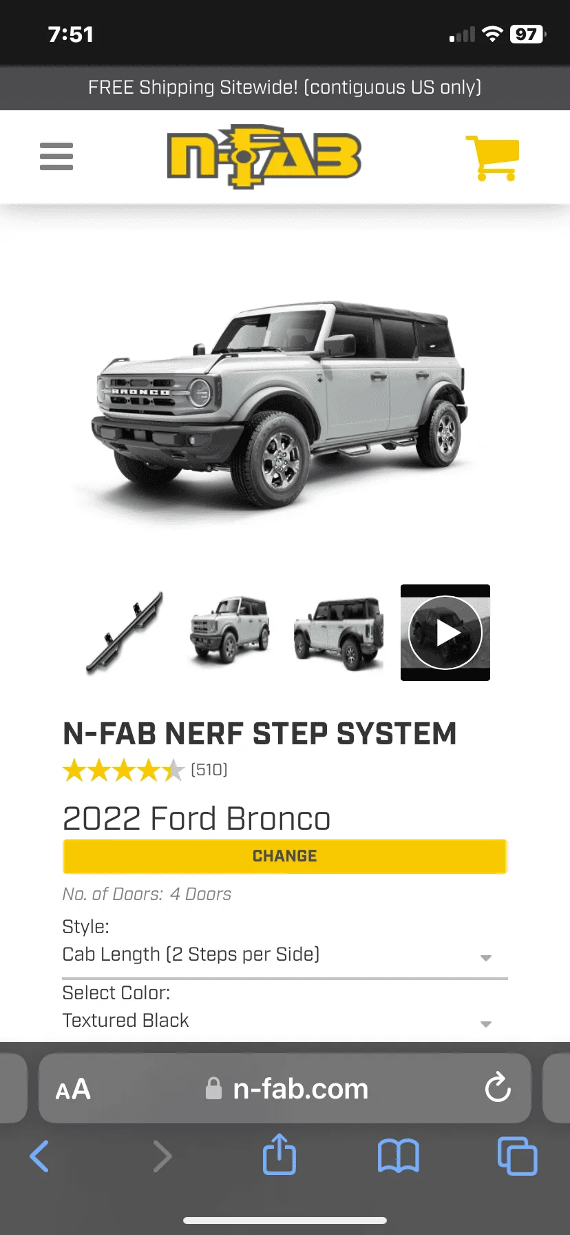 Ford Bronco Side Steps/Nerf Bars DEA71F9A-1E9C-413D-8C15-EF6FAFDFDEF3