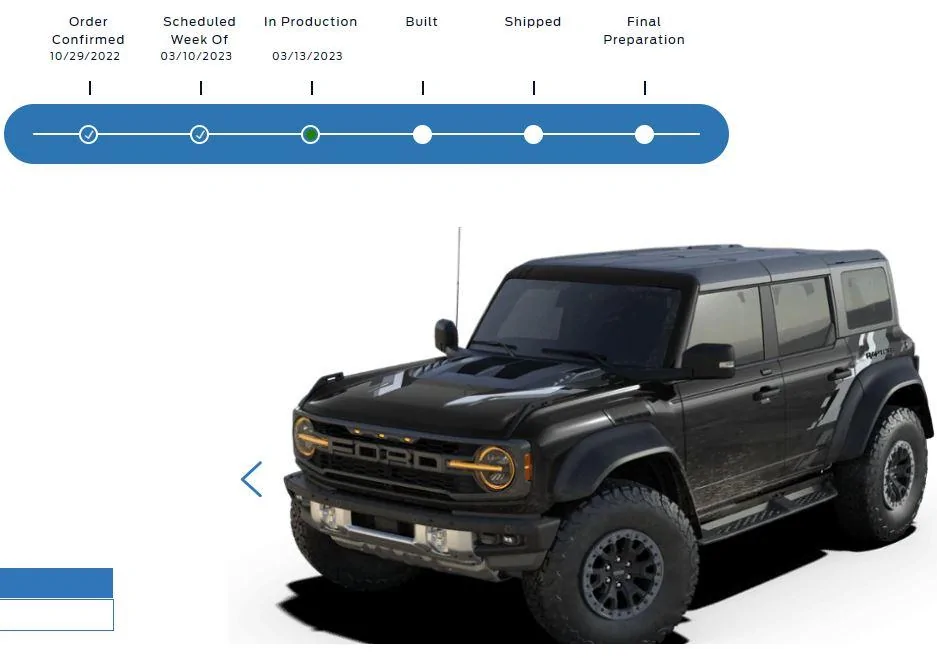 Ford Bronco 03/06/2023 Build Week Braptor