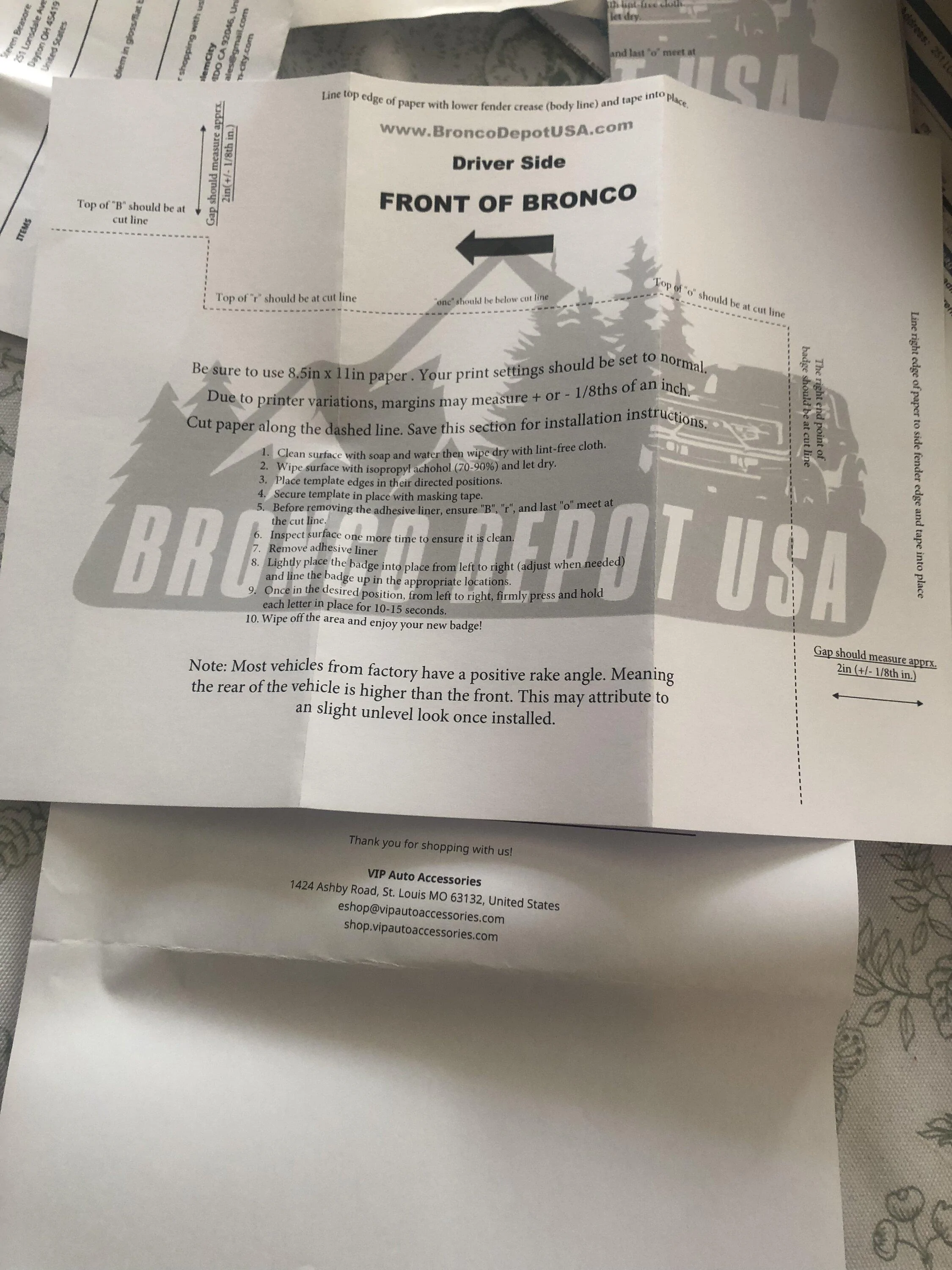 Ford Bronco FS Bronco Depot script emblems 45A11C67-8B35-481A-B53C-F03D43A05791
