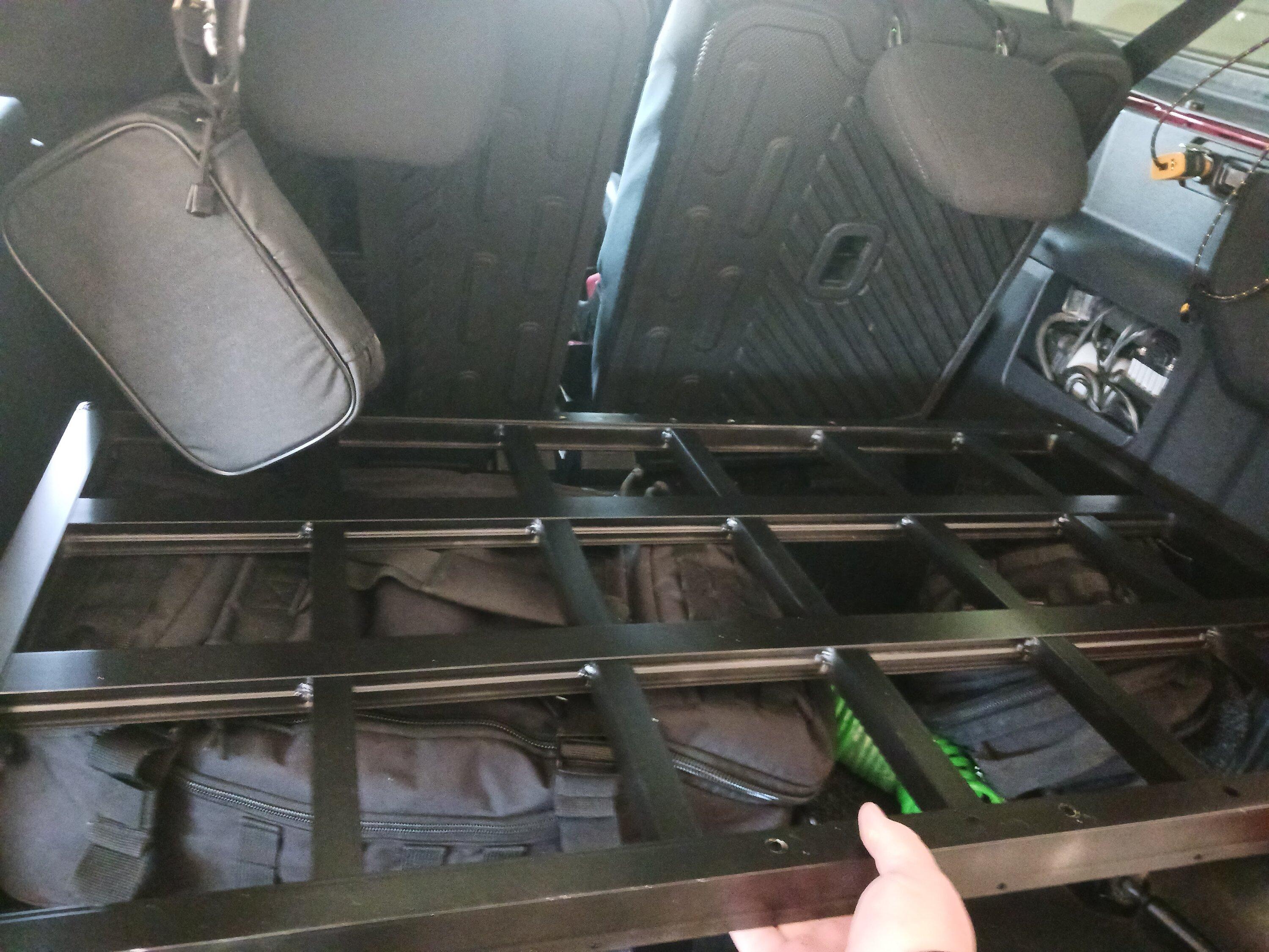 Ford Bronco Portable storage solution -- $100 DIY hitch mounted rack from Harbor Freight 20230318_131813