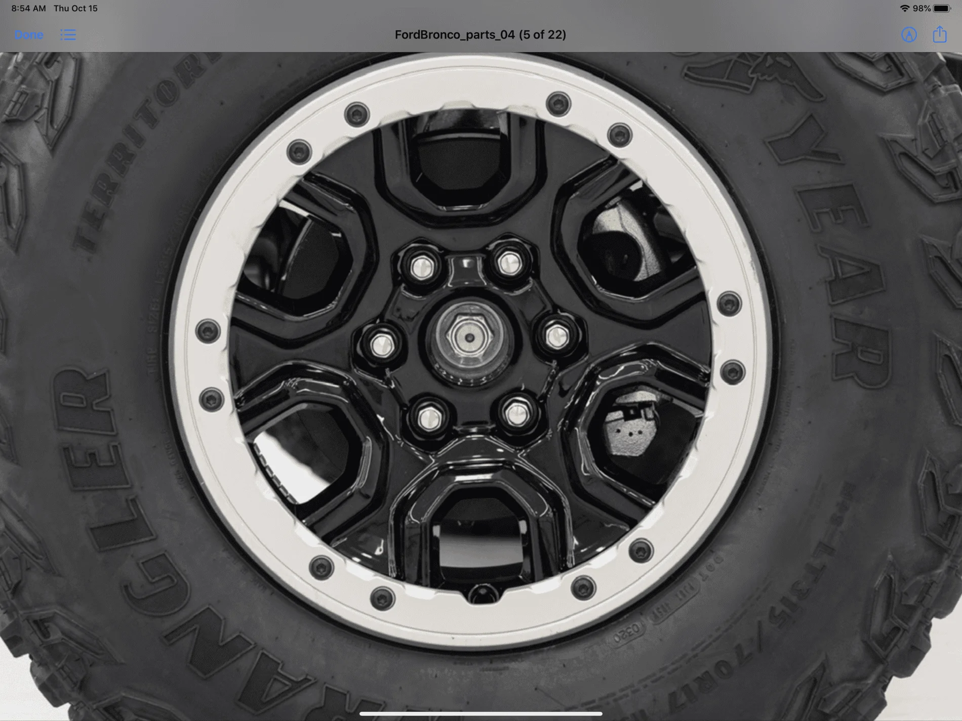 Ford Bronco Ford two piece lugnuts on the bronco? A53300C6-E2BD-4F2E-8AD4-E7044D31D7FD