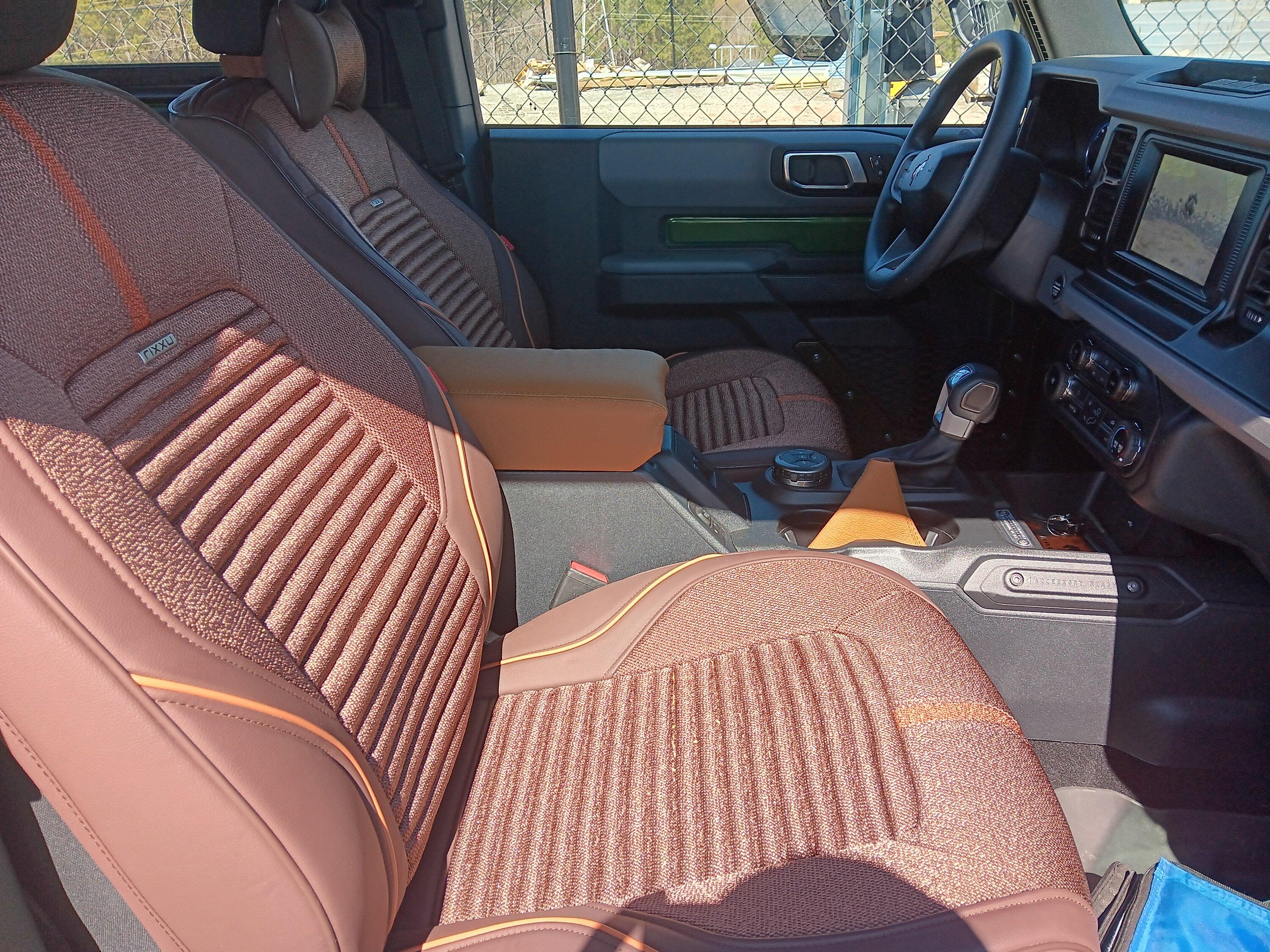Ford Bronco Installing the RedLineGoods Center Console Wrap 20230321_115447