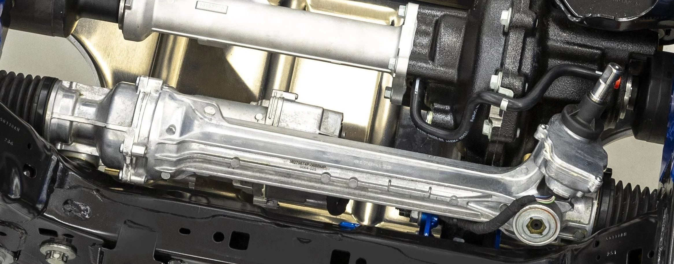Ford Bronco Rack-Hack.  HOSS 3.0 severe duty STEERING RACK and TIE RODS ...Ford Performance M-3200-WT 2022 Ford Bronco Raptor_chassis_ 08