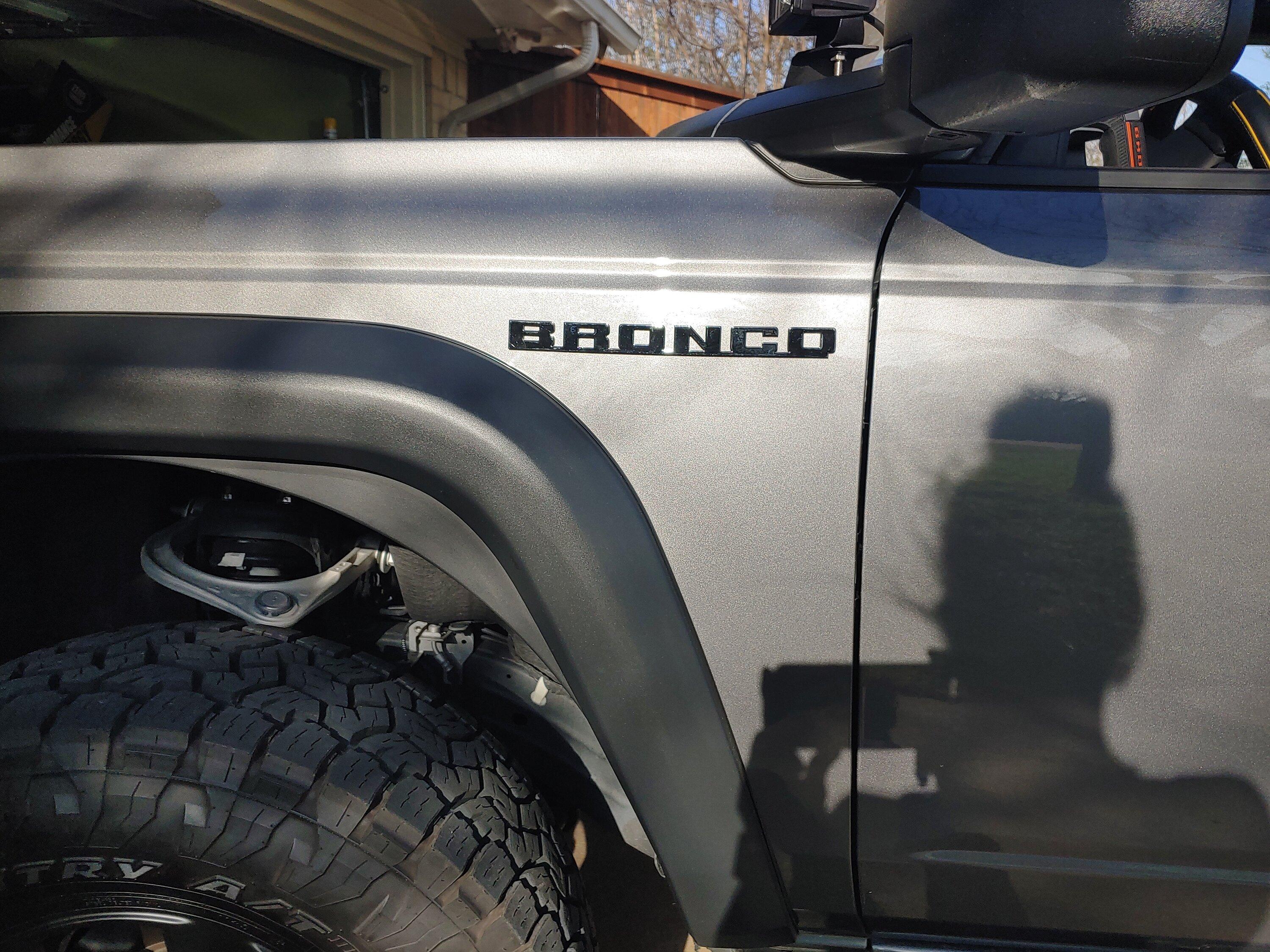 Ford Bronco Bronco Nation fender emblem install 20230322_173846