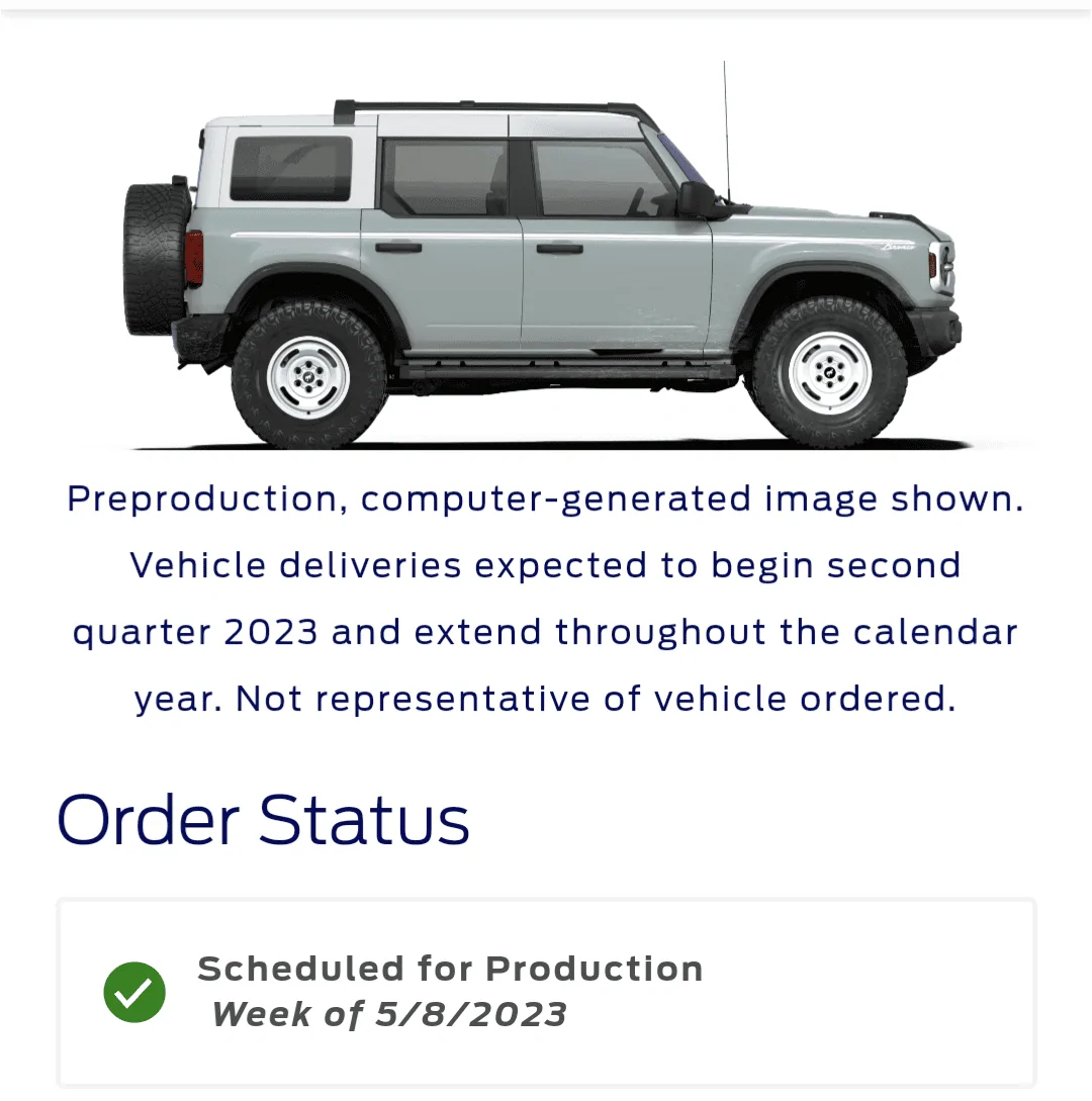 Ford Bronco Heritage Edition Bronco in Production! Screenshot_20230325-083735