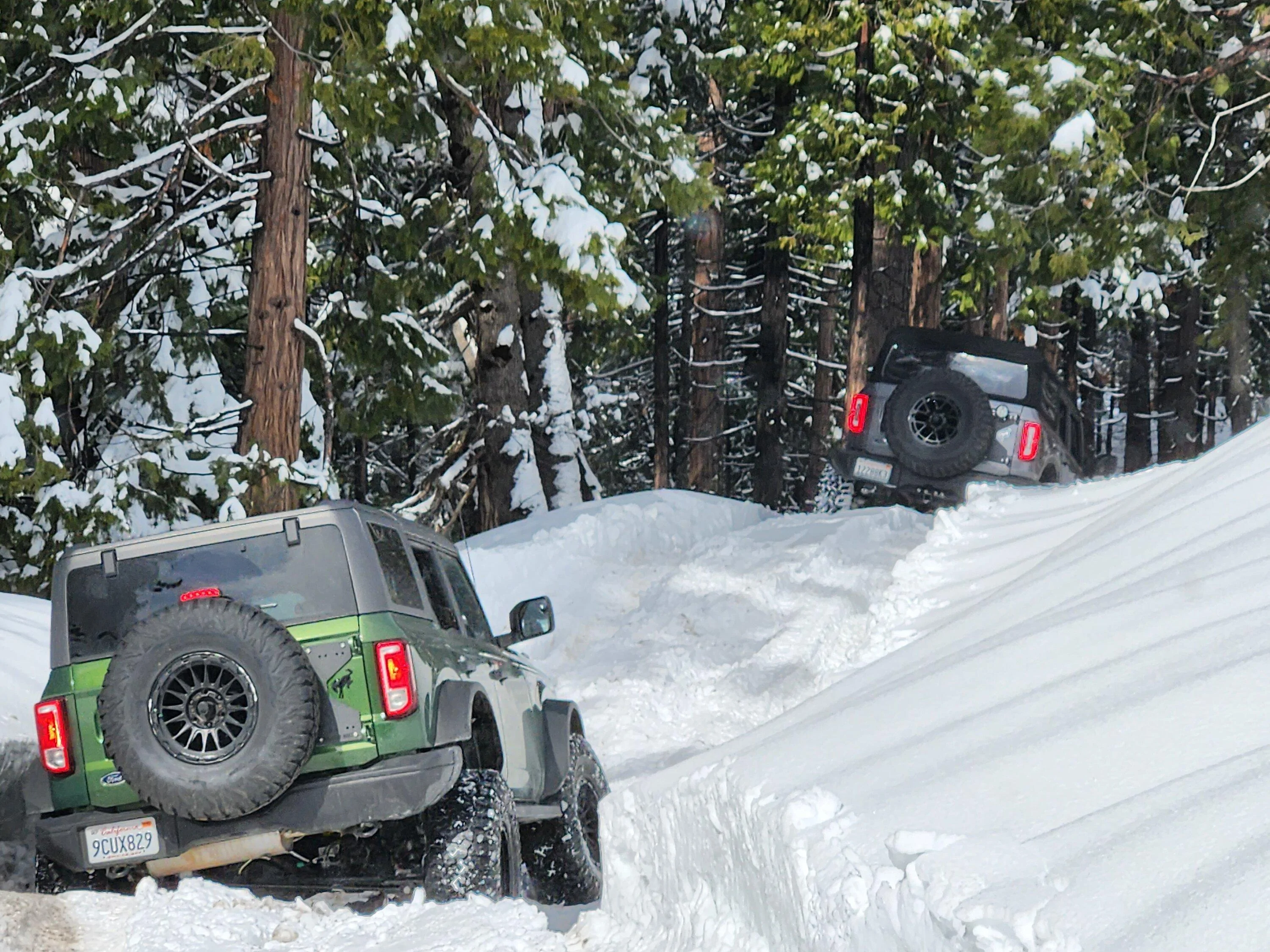 Ford Bronco Bucking Broncos Bust'in Loose in Snow Eagle Lake, Fordyce Trails 20230325_103312