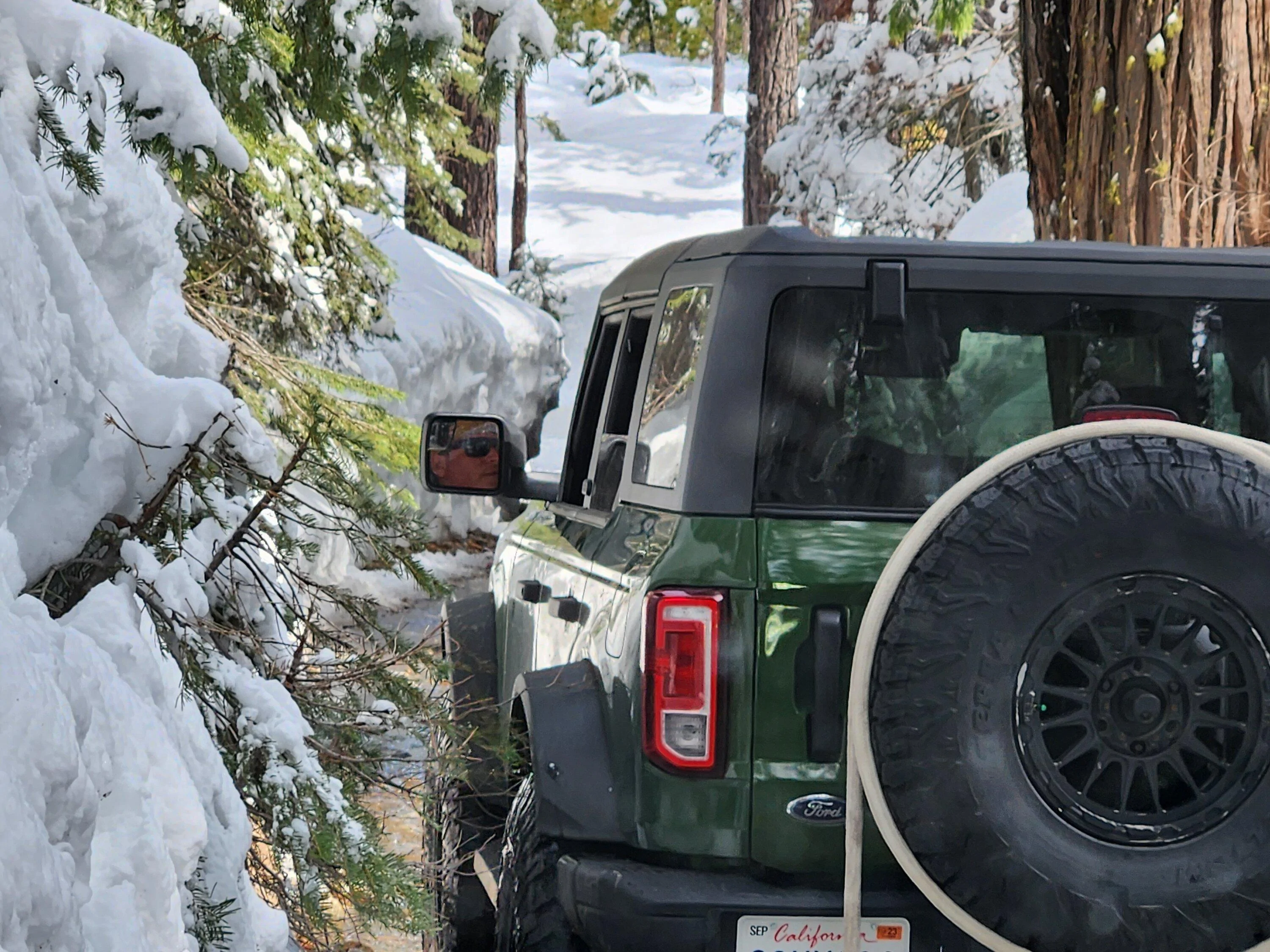 Ford Bronco Bucking Broncos Bust'in Loose in Snow Eagle Lake, Fordyce Trails 20230325_112541