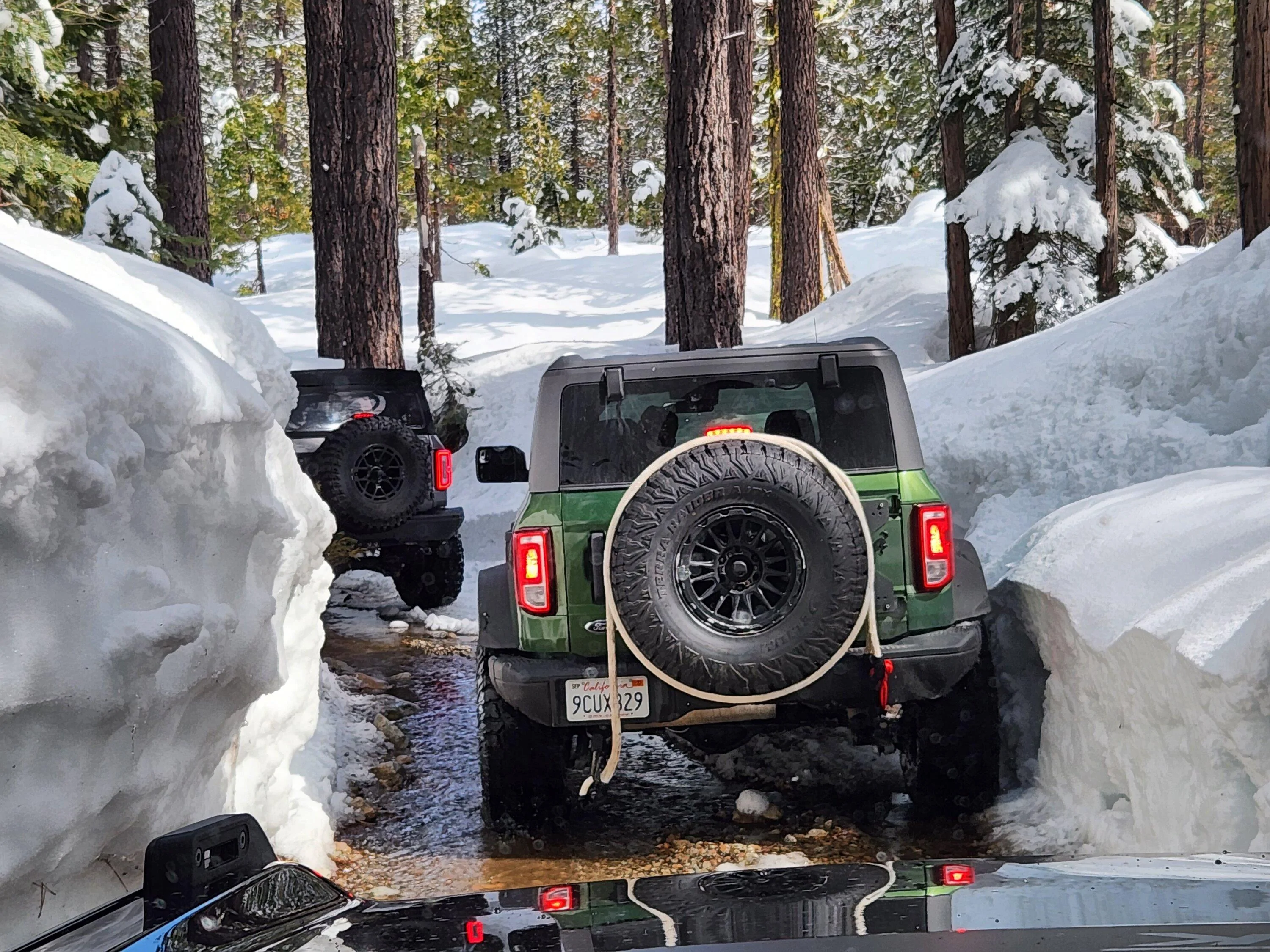 Ford Bronco Bucking Broncos Bust'in Loose in Snow Eagle Lake, Fordyce Trails 20230325_112610