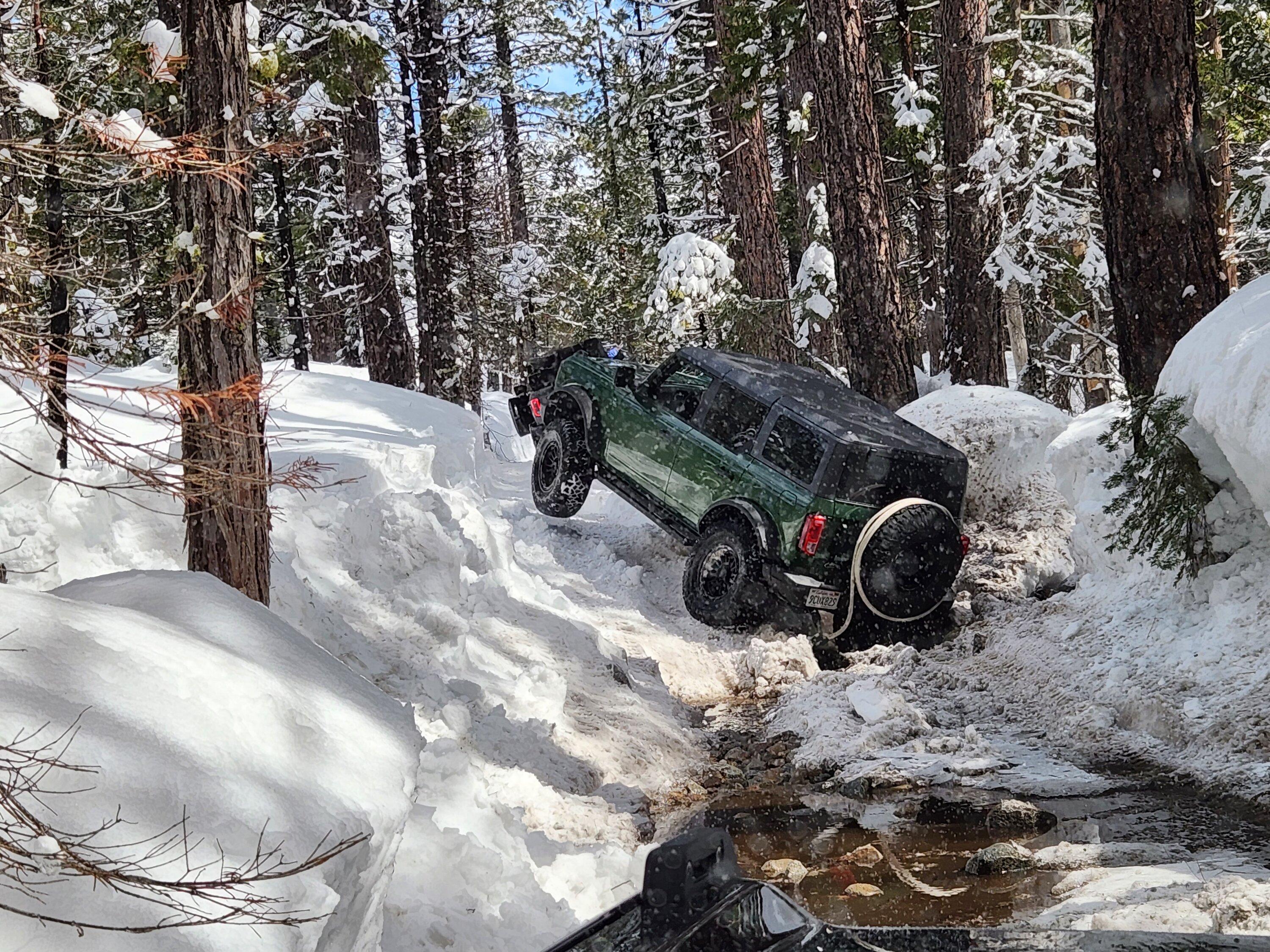 Ford Bronco Bucking Broncos Bust'in Loose in Snow Eagle Lake, Fordyce Trails 20230325_113219