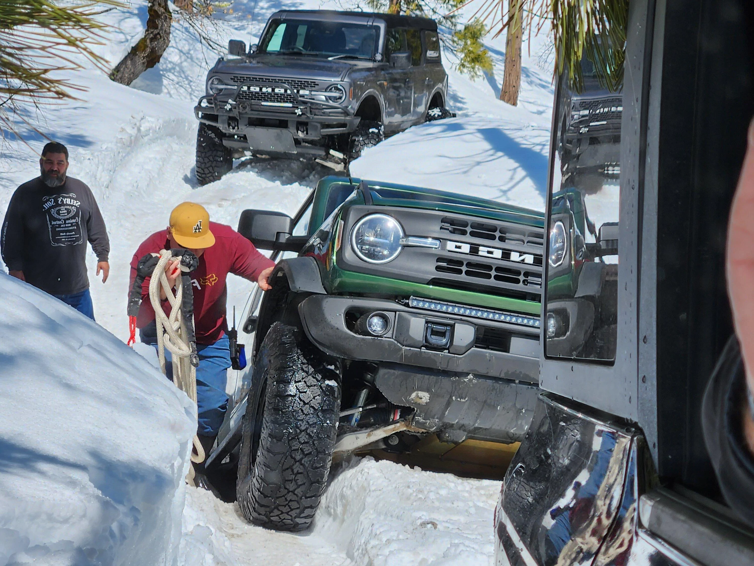 Ford Bronco Bucking Broncos Bust'in Loose in Snow Eagle Lake, Fordyce Trails 20230325_130951