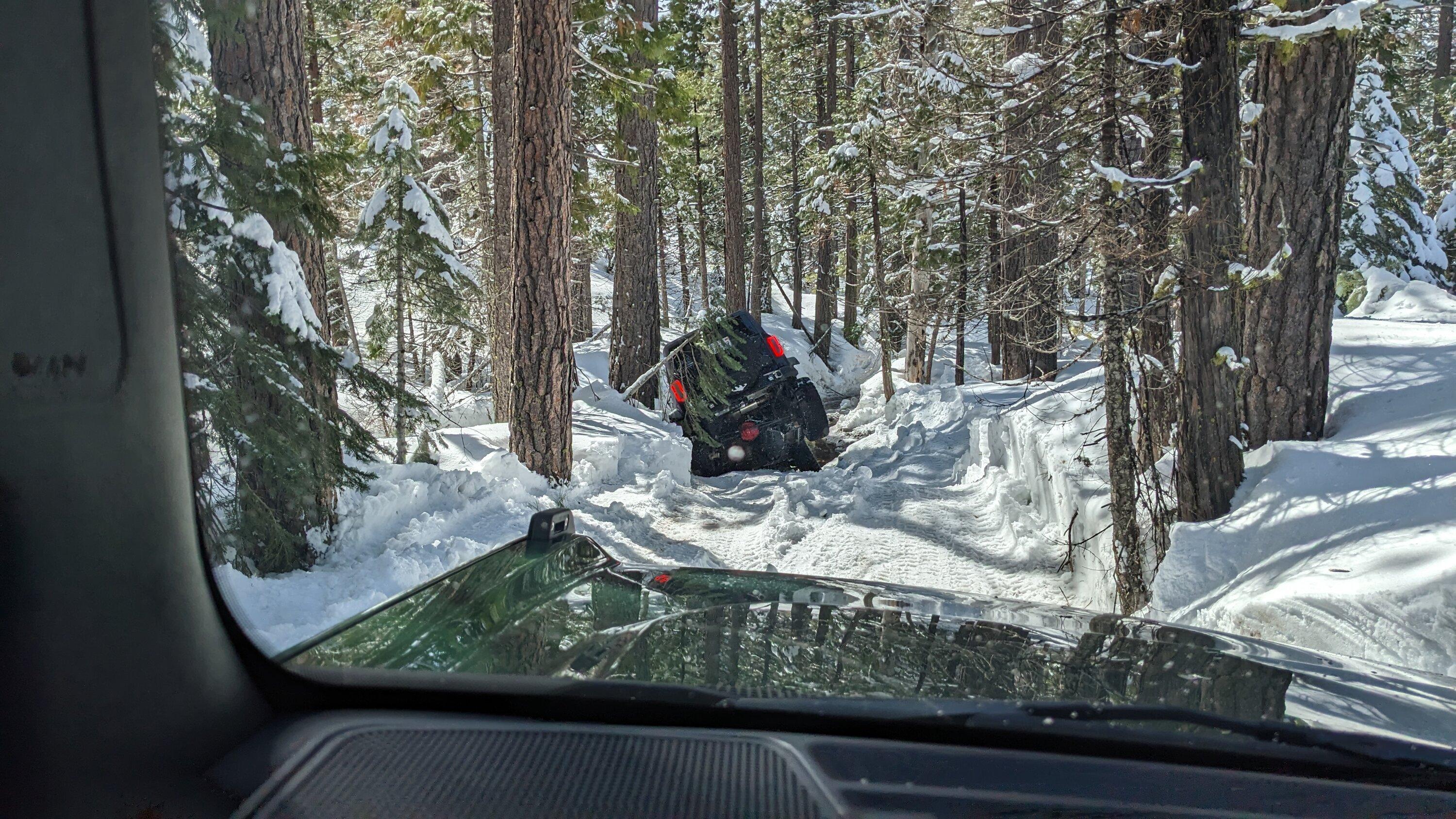 Ford Bronco Bucking Broncos Bust'in Loose in Snow Eagle Lake, Fordyce Trails PXL_20230325_193658618