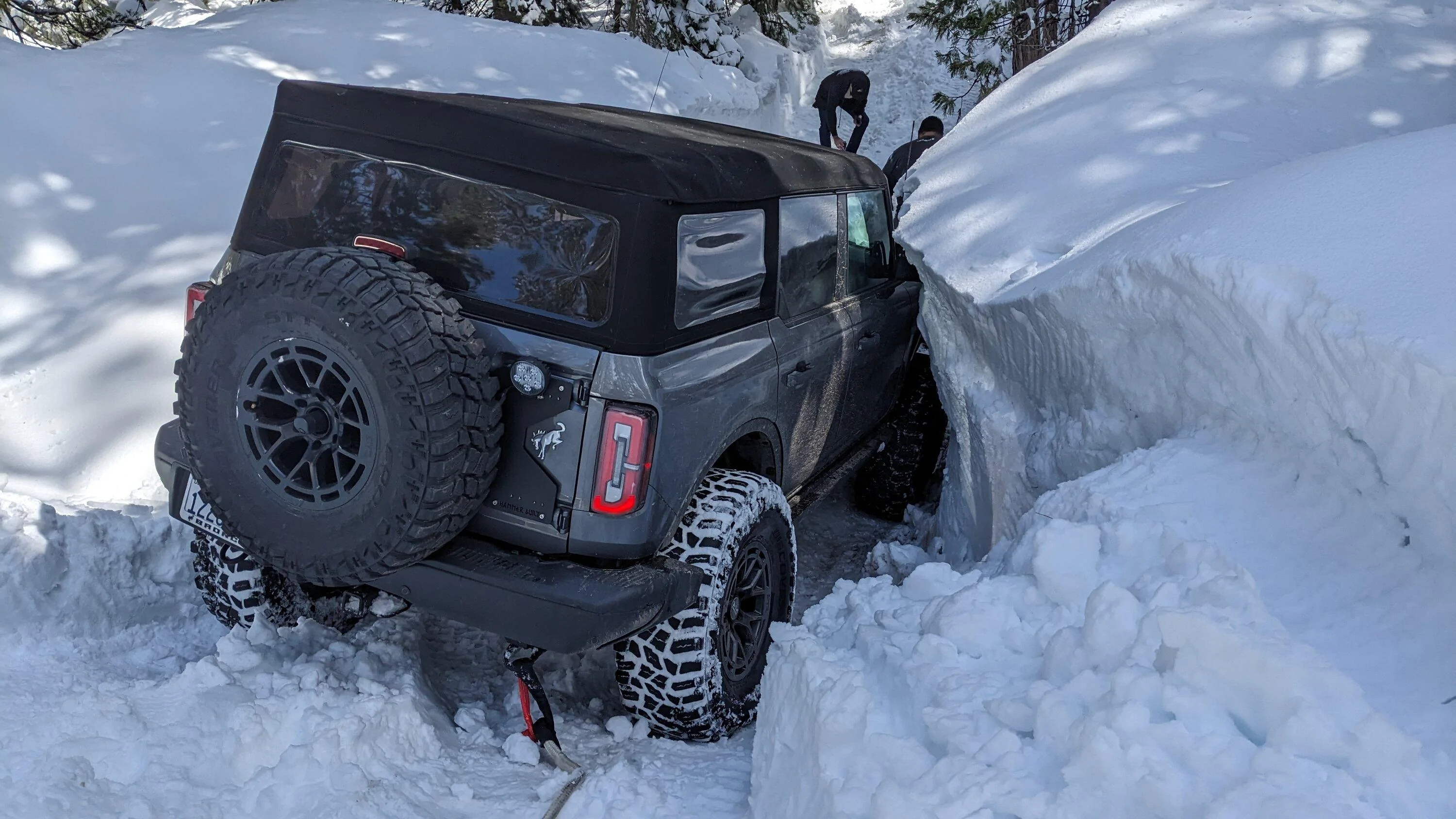 Ford Bronco Bucking Broncos Bust'in Loose in Snow Eagle Lake, Fordyce Trails PXL_20230325_191939468