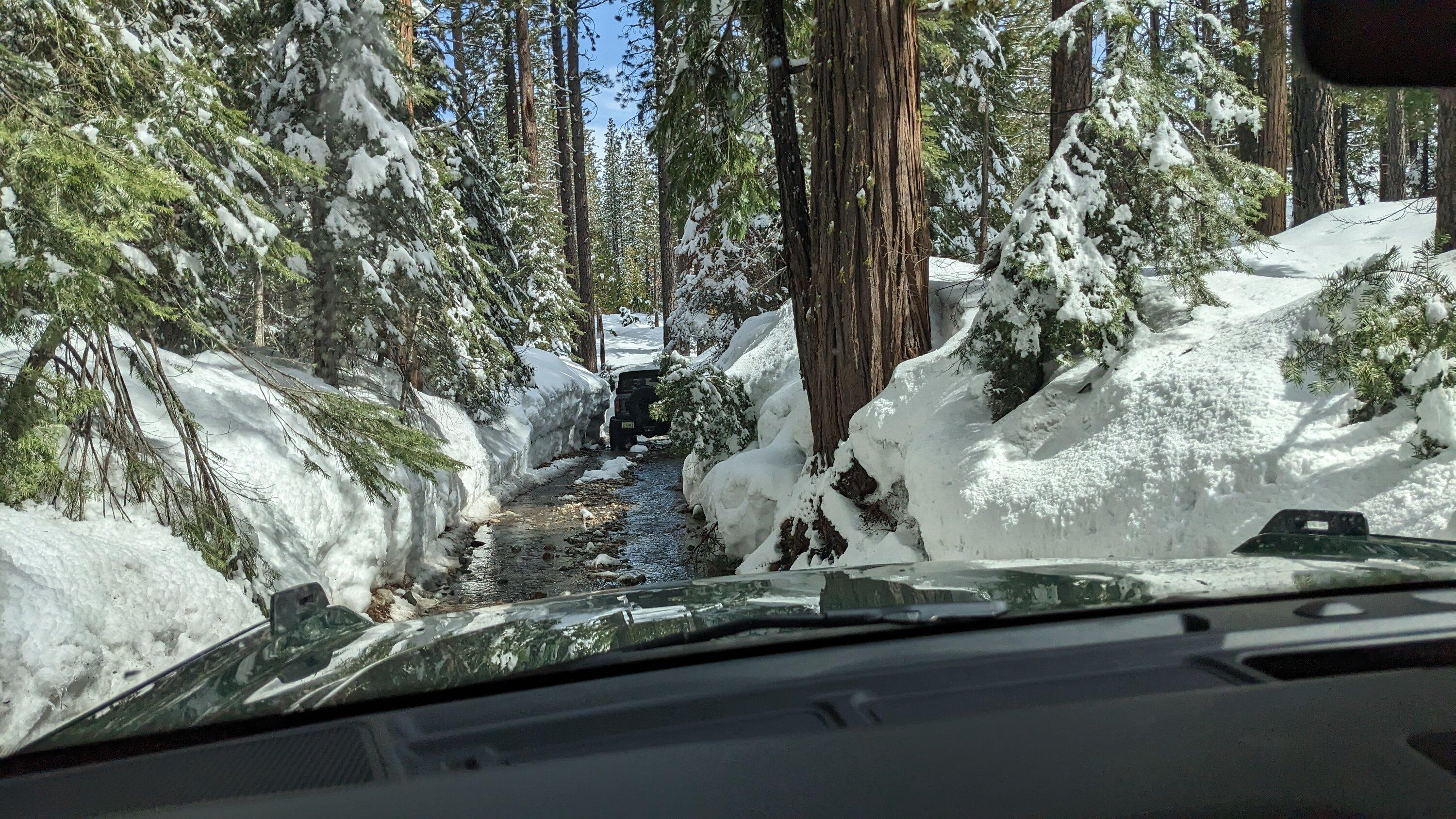 Ford Bronco Bucking Broncos Bust'in Loose in Snow Eagle Lake, Fordyce Trails PXL_20230325_182540275.MP