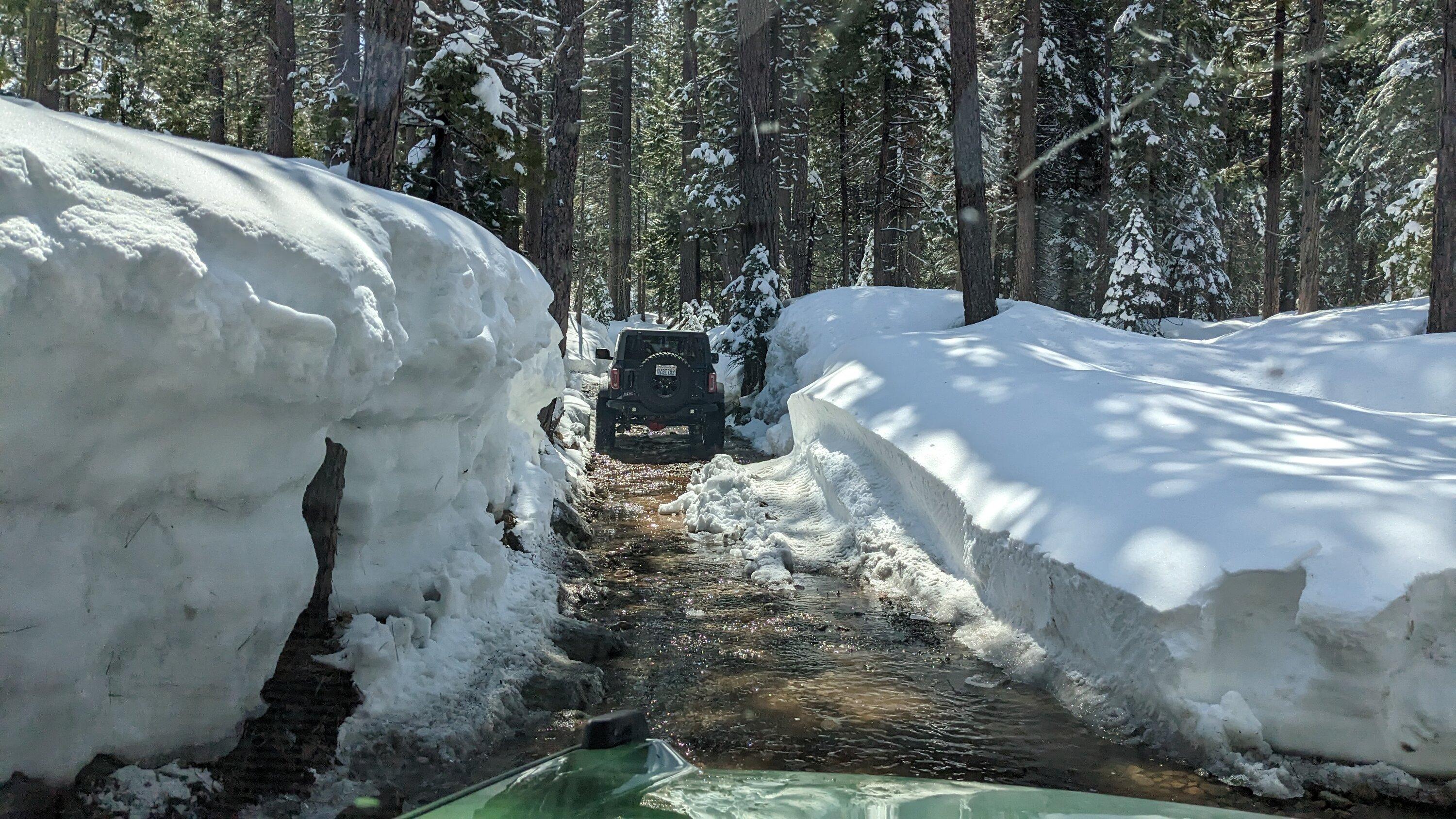 Ford Bronco Bucking Broncos Bust'in Loose in Snow Eagle Lake, Fordyce Trails PXL_20230325_194257958