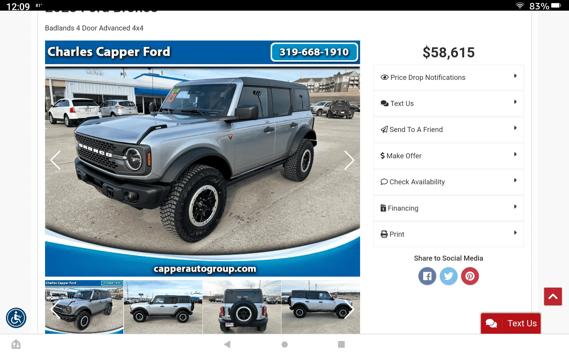 Ford Bronco Dealership prices dropping? Screenshot_20230326-120943