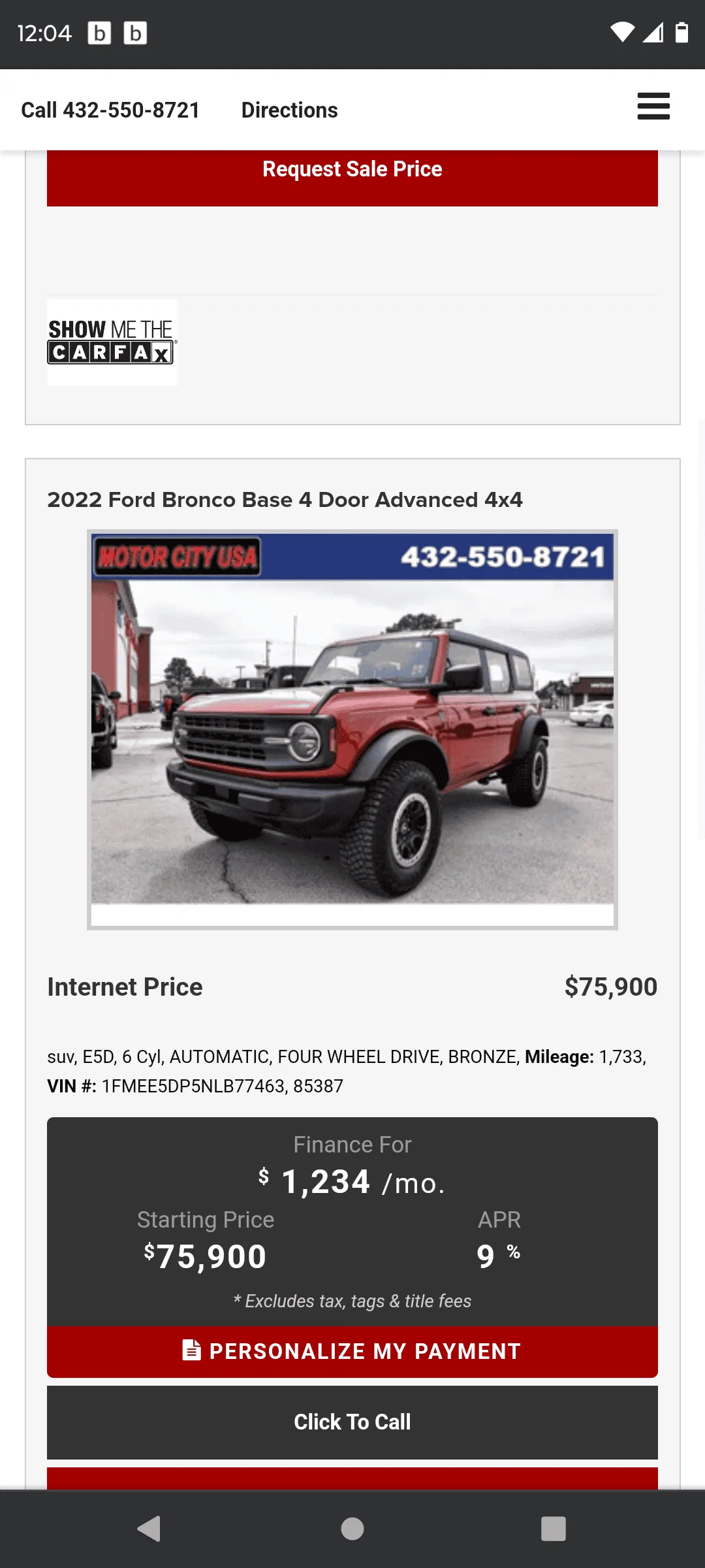 Ford Bronco Dealership prices dropping? Screenshot_20230325-120450