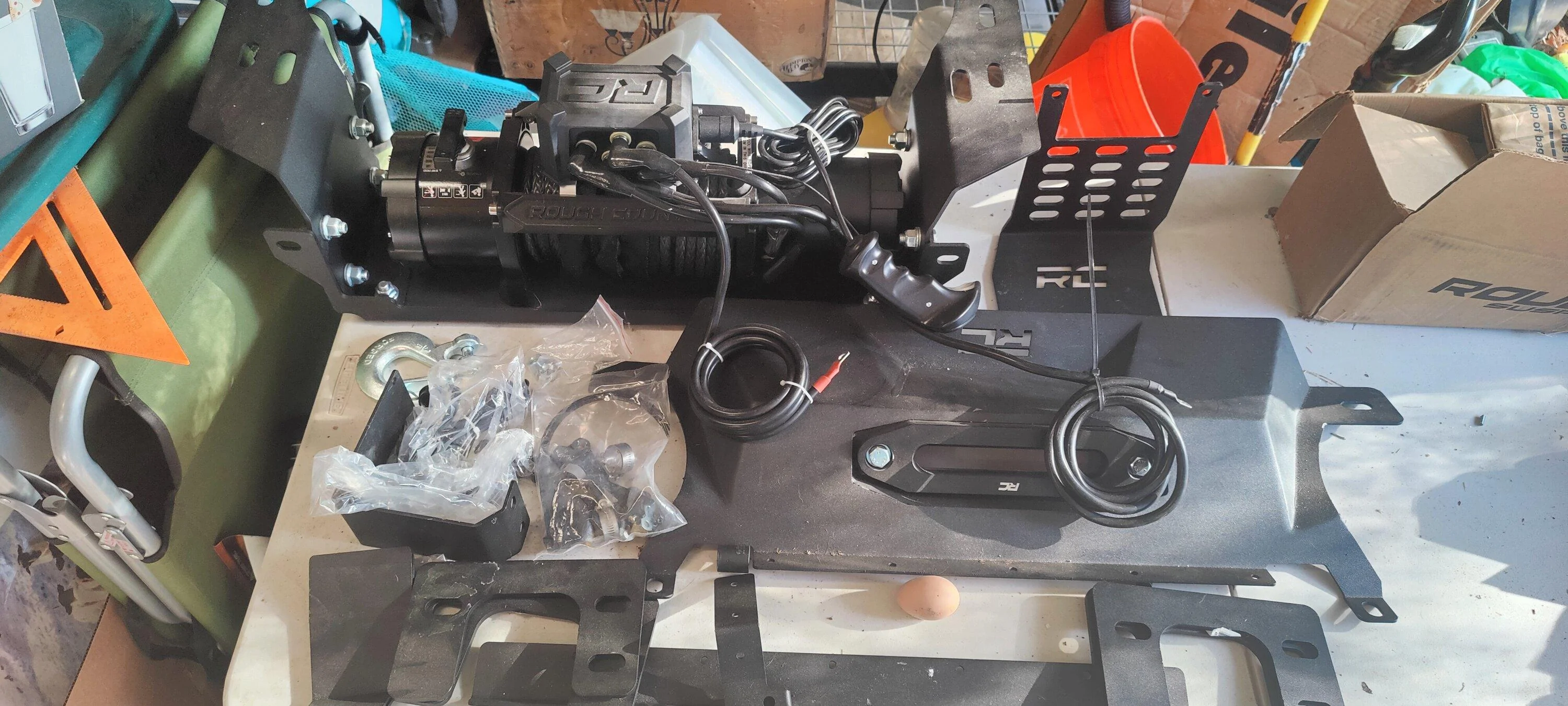 Ford Bronco FS Rough Country hidden winch mount. IMG20230326175828