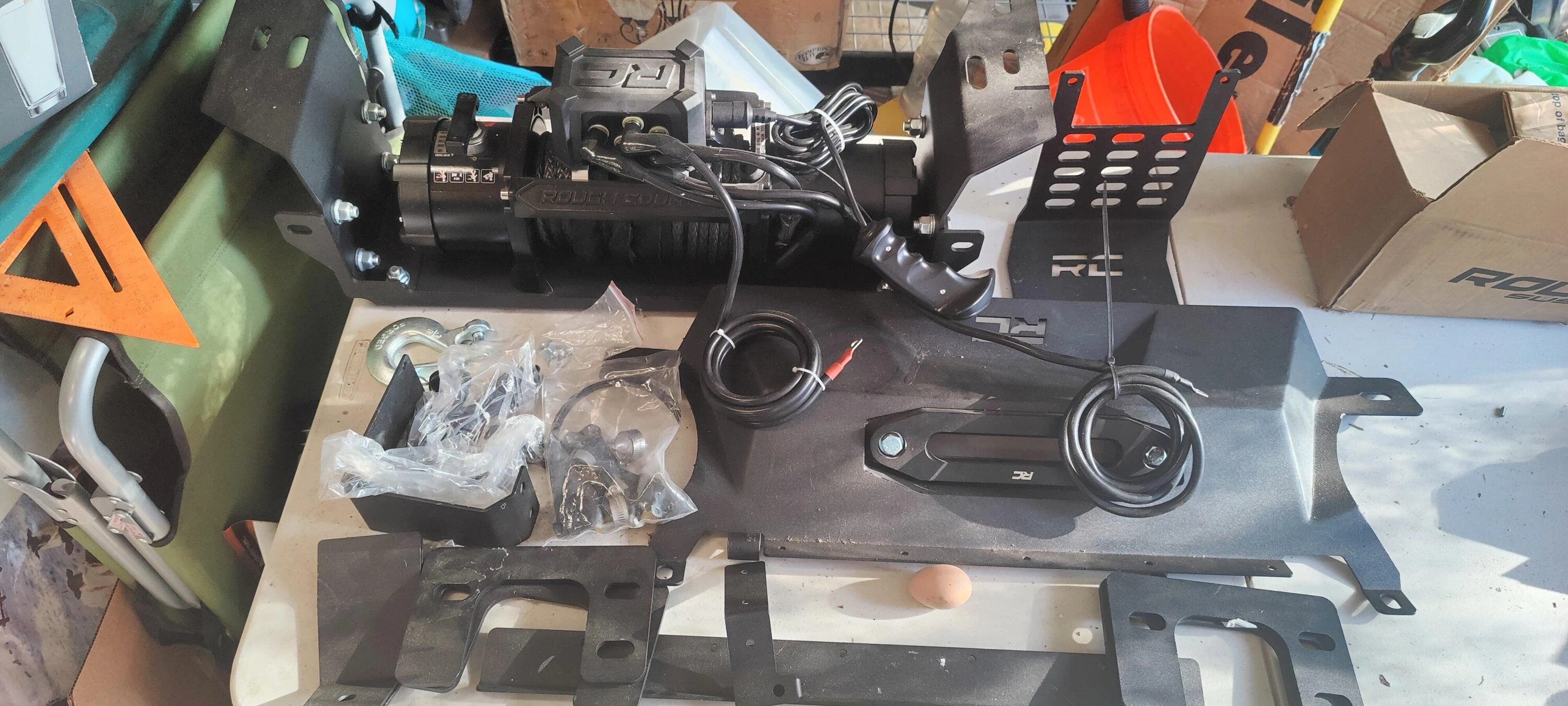 Ford Bronco FS Rough Country hidden winch mount. IMG20230326175827