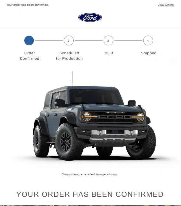 Ford Bronco 2023 Raptor it's finally ordered 1679939201755