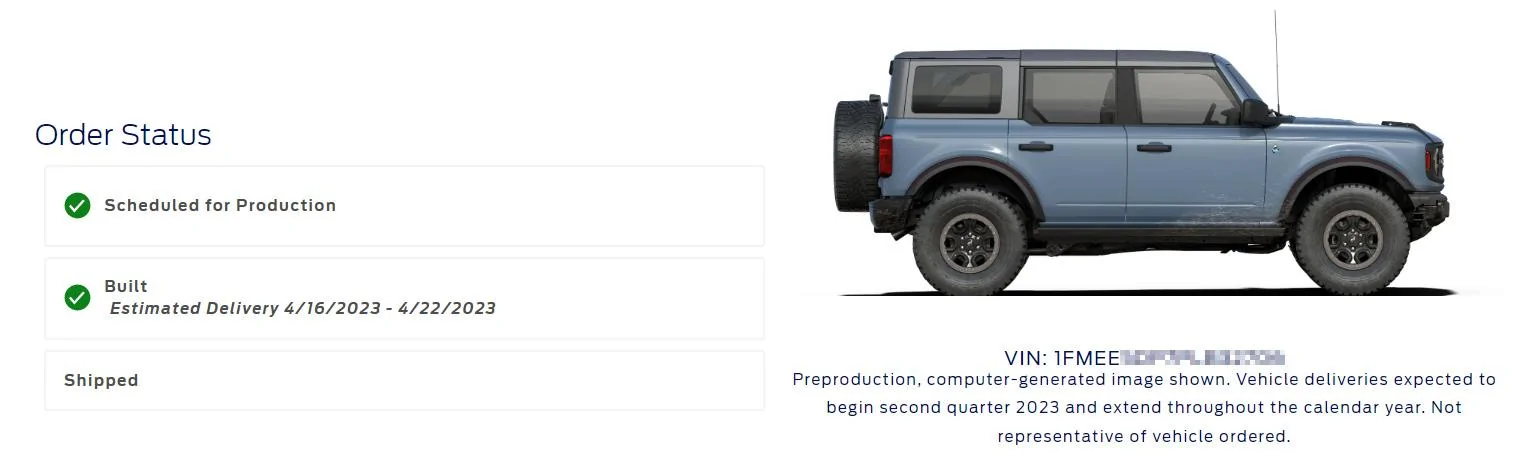 Ford Bronco 03/13/2023 Build Week Bro_2023_7_2