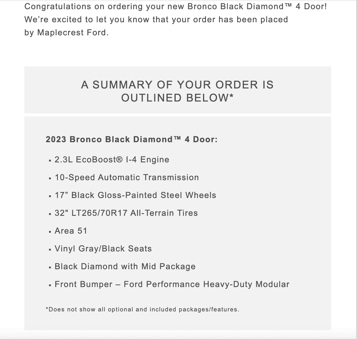 Ford Bronco Placed my 2023 Bronco Order! ... Post Yours! Screen Shot 2023-03-27 at 4.31.23 PM