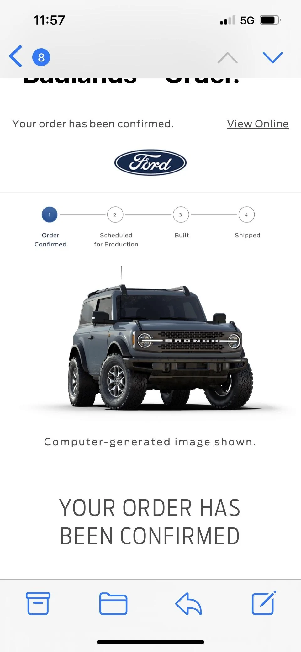 Ford Bronco Placed my 2023 Bronco Order! ... Post Yours! E90A2C82-3FEE-4506-8710-D9CDCE223F41