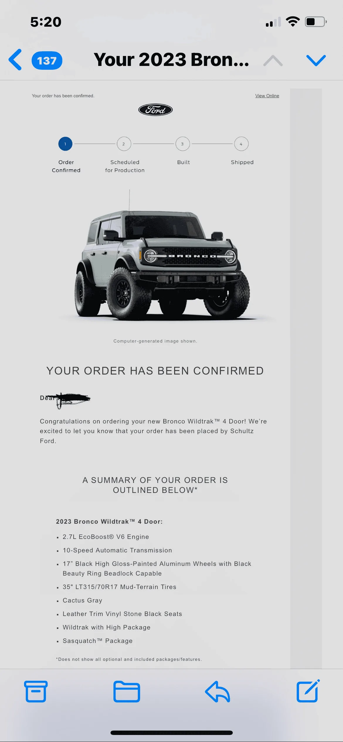 Ford Bronco Placed my 2023 Bronco Order! ... Post Yours! FE8BB0BC-4928-42D4-846B-B75D6157EBC1