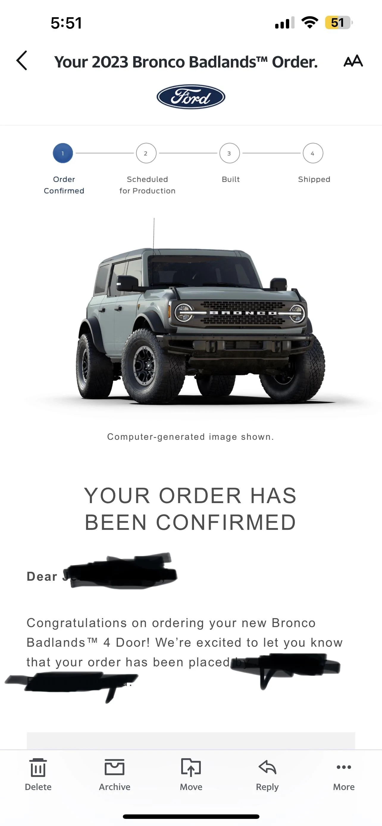 Ford Bronco Placed my 2023 Bronco Order! ... Post Yours! 487F3FF6-3E7F-4B5F-9531-CE4734DF21A8