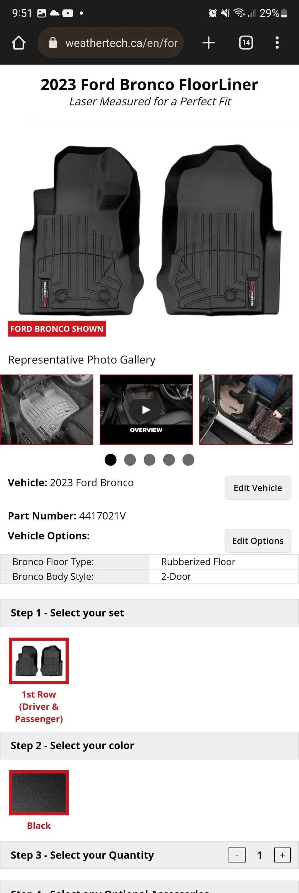 Ford Bronco Weathertech for 2door with rubberized floors Screenshot_20230327_215134_Chrom