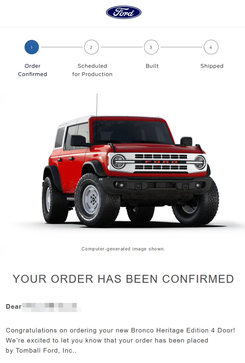 Ford Bronco Heritage order 3/27 ZLPRwy1qPK