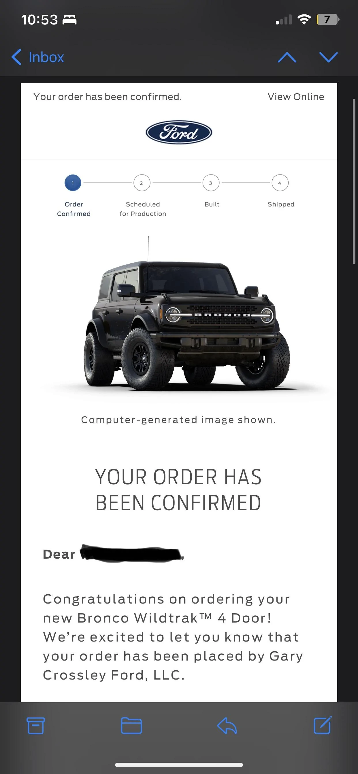 Ford Bronco Placed my 2023 Bronco Order! ... Post Yours! 36B675DA-9A69-4D4C-92FF-1D1EE54E2E22