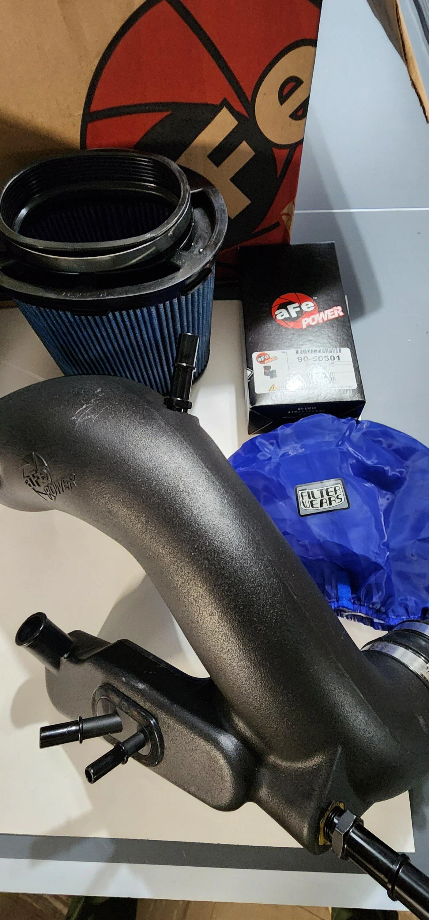 Ford Bronco Afe power 2.3 intake blue filter $360 20230314_113539