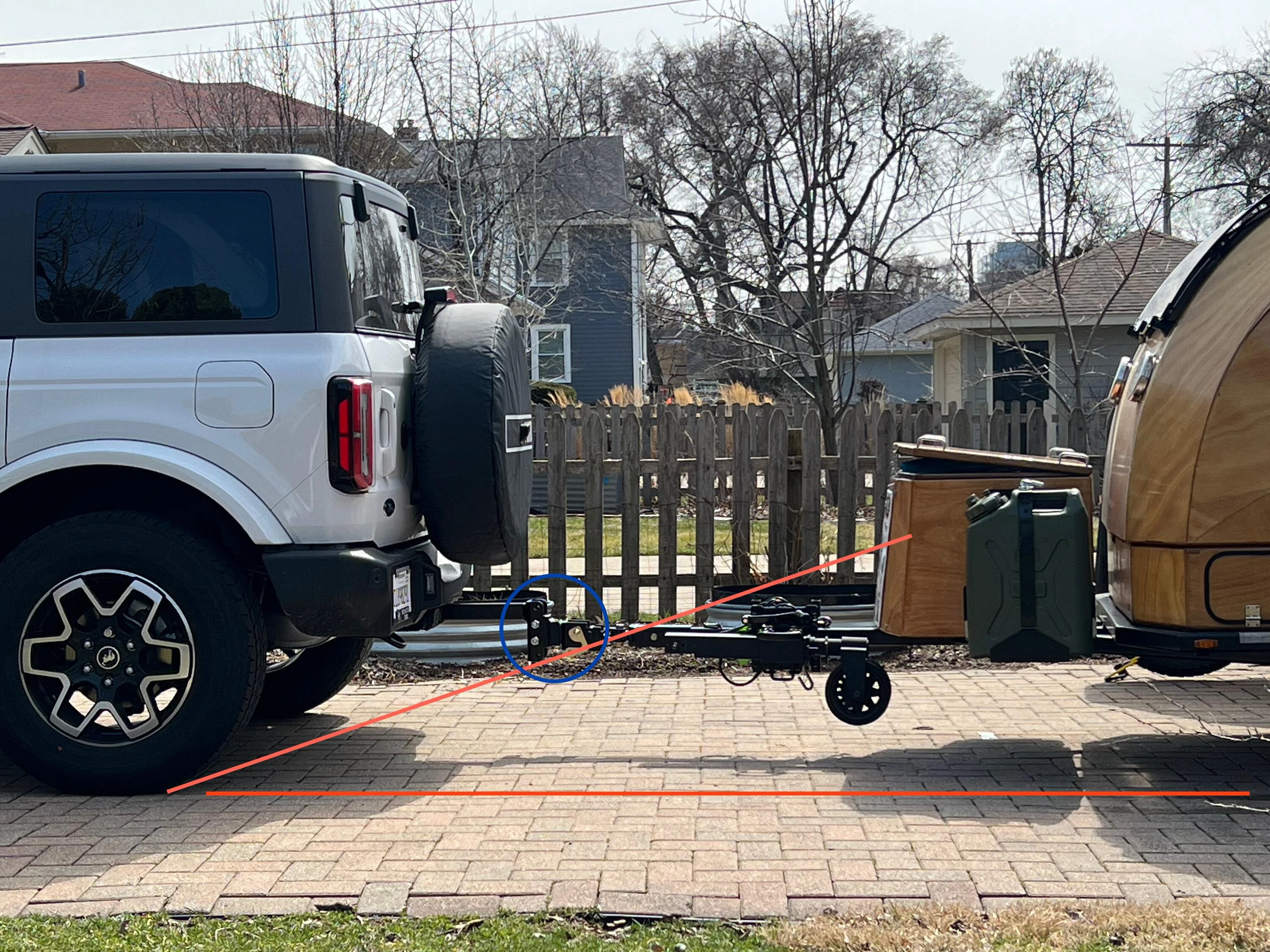 Ford Bronco Lock N Roll hitch positioning down