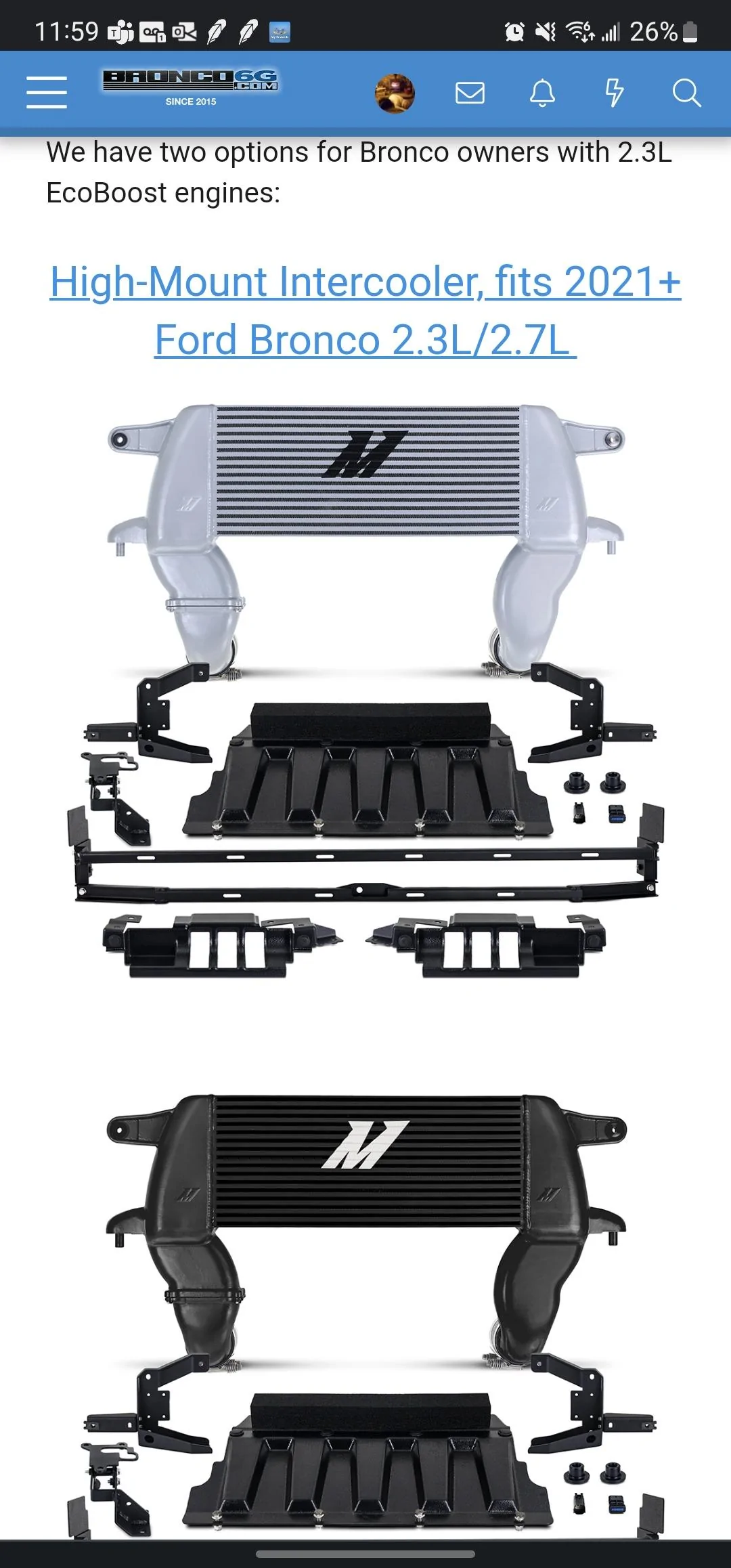 Ford Bronco Mishimoto's Performance Intercooler R&D Thread Screenshot_20230328_115957_Chrom