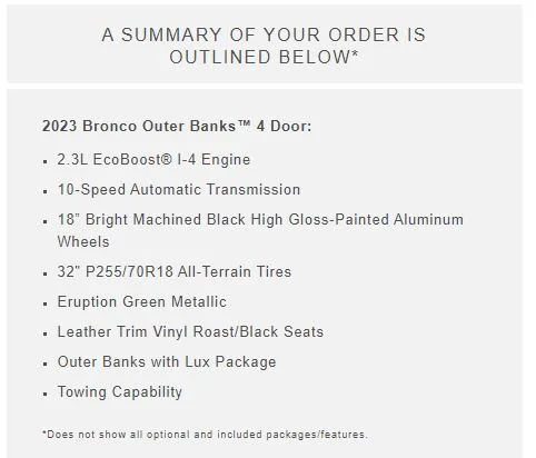 Ford Bronco Placed my 2023 Bronco Order! ... Post Yours! OBX PG2